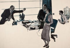 Vintage Couple in Modern Office