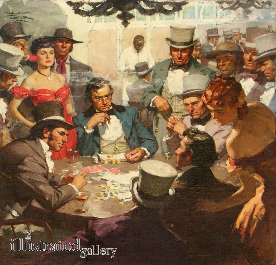 Poker Game - Painting by Saul Tepper