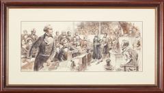 Gli spettatori traboccano, illustrazione della rivista Collier's