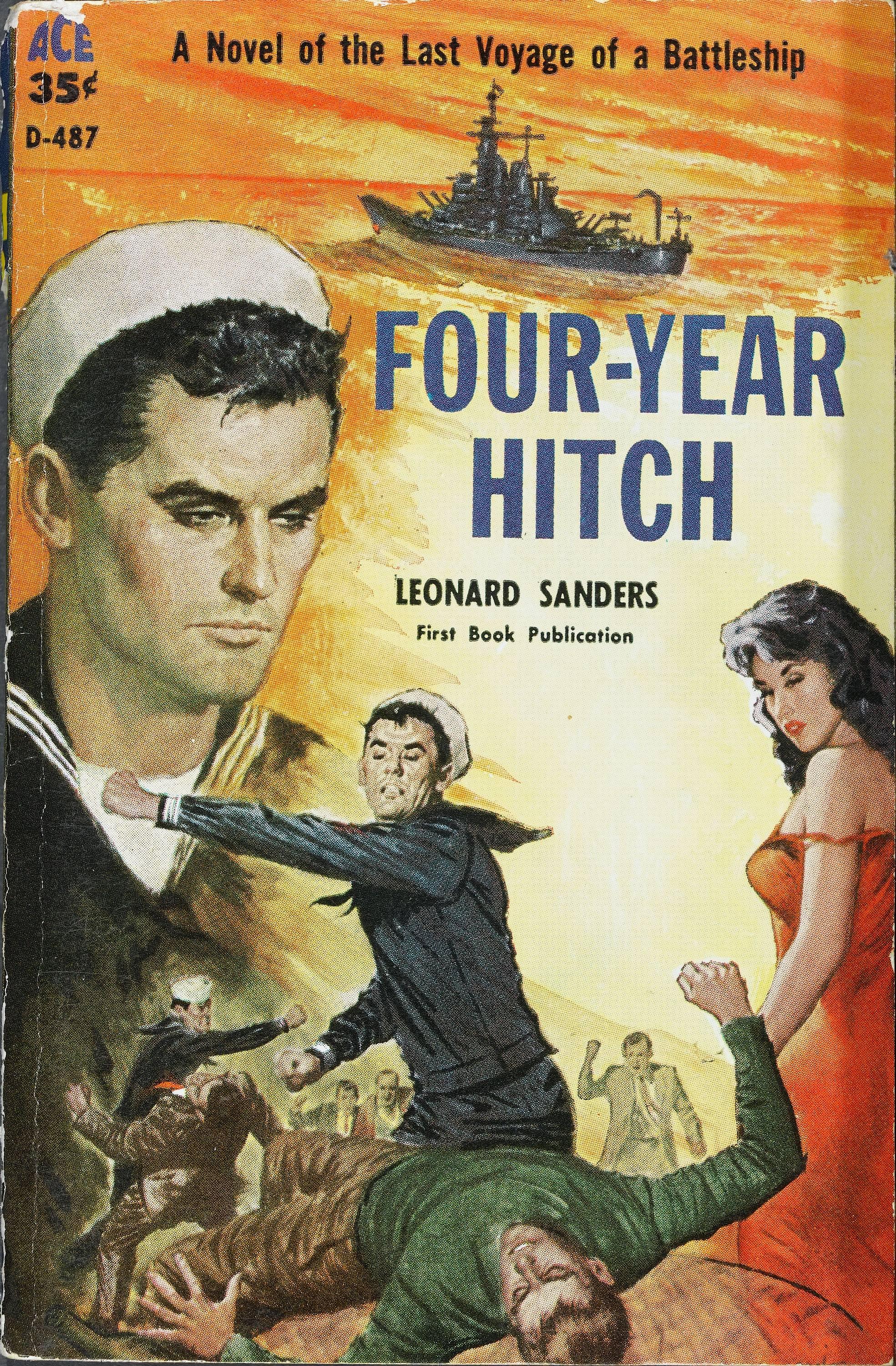 Four Year Hitch, Paperback Cover - Painting by Rudy Nappi