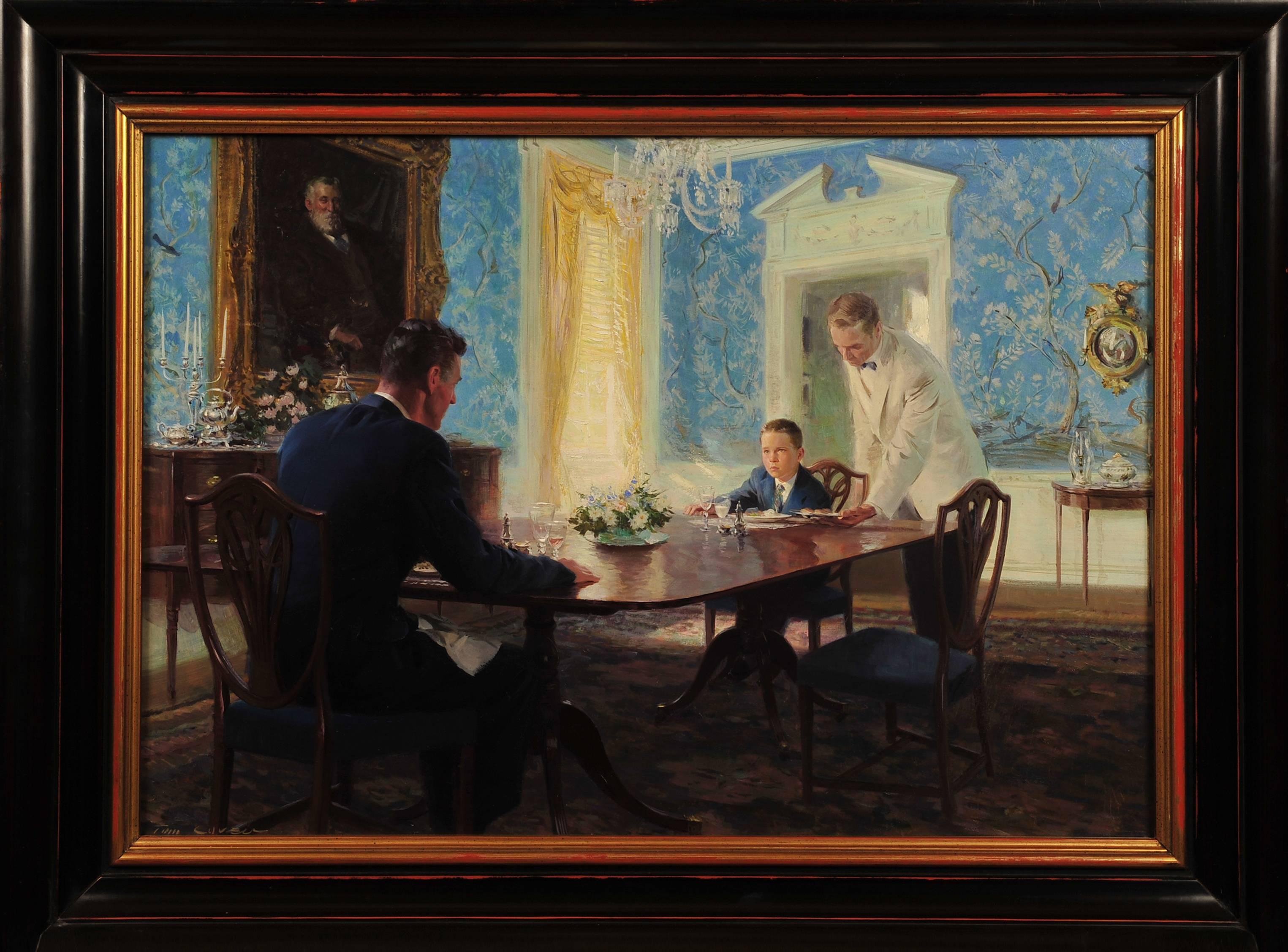 The Dining Room - Painting by Tom Lovell