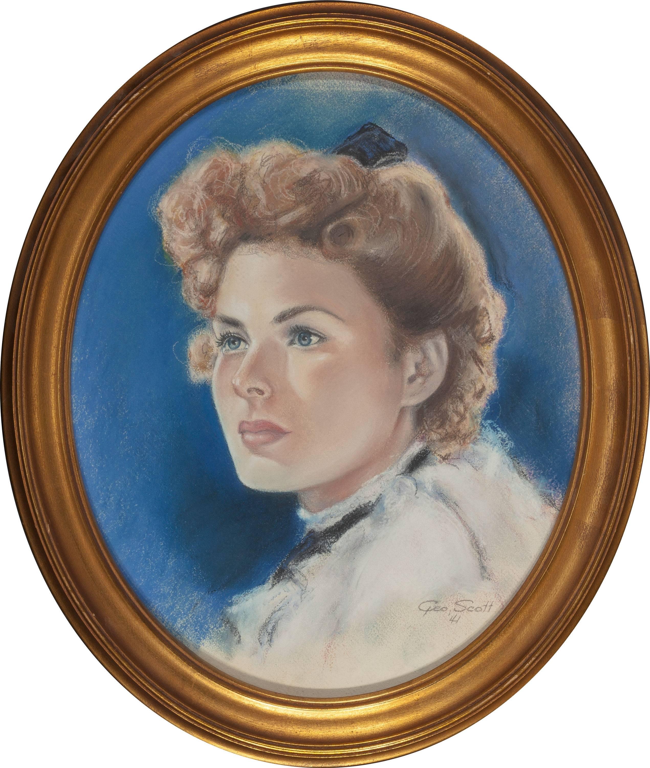 Ingrid Bergman from Dr. Jekyll and Mr. Hyde - Painting by Georges Bertin Scott