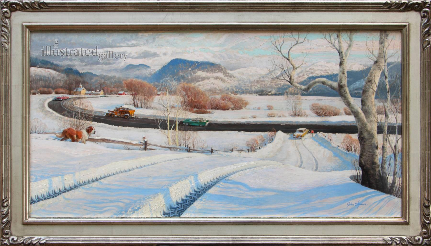 Winter in the Country - Painting by John Ford Clymer