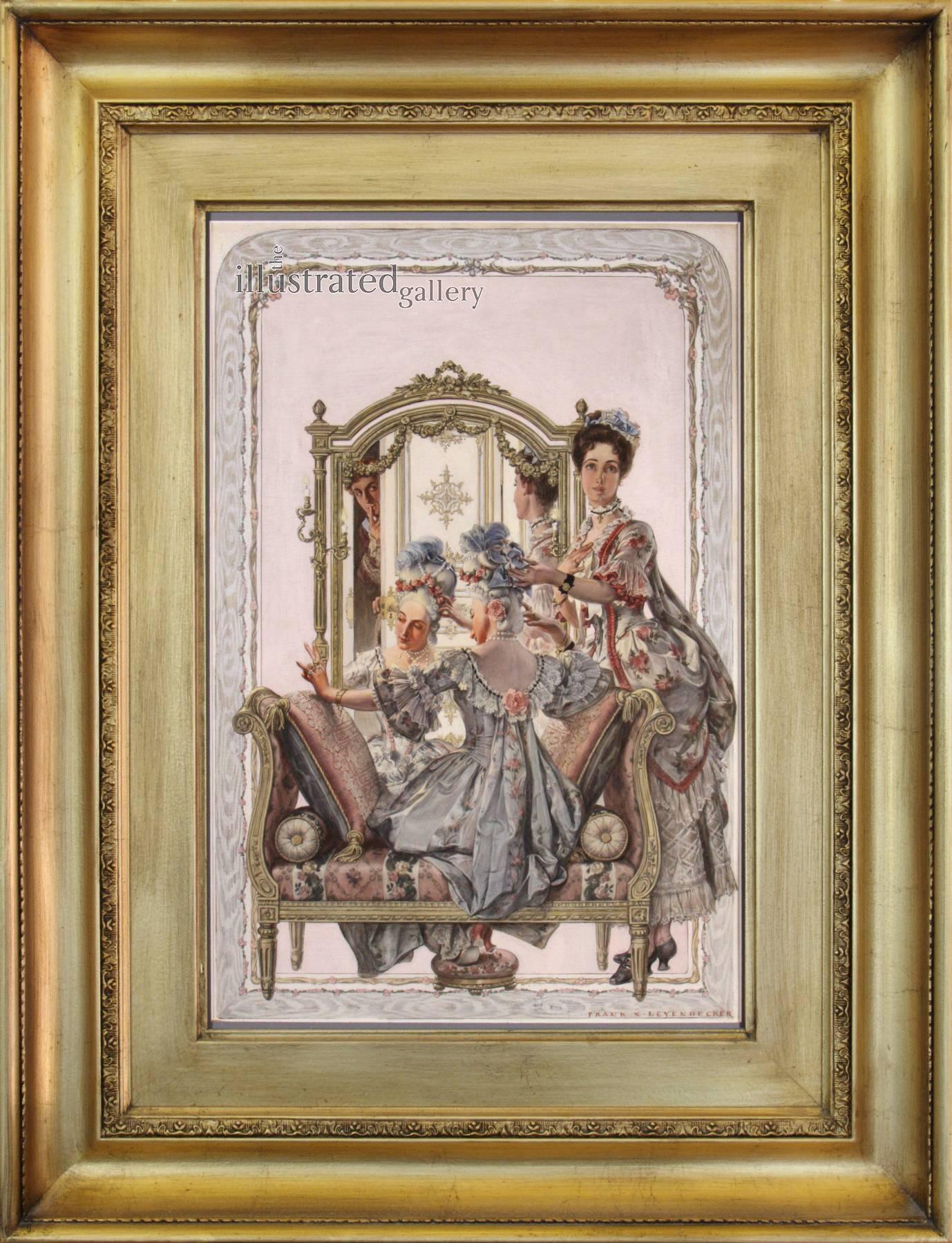 The Coiffure, Collier's Magazine Cover - Painting by Frank Xavier Leyendecker