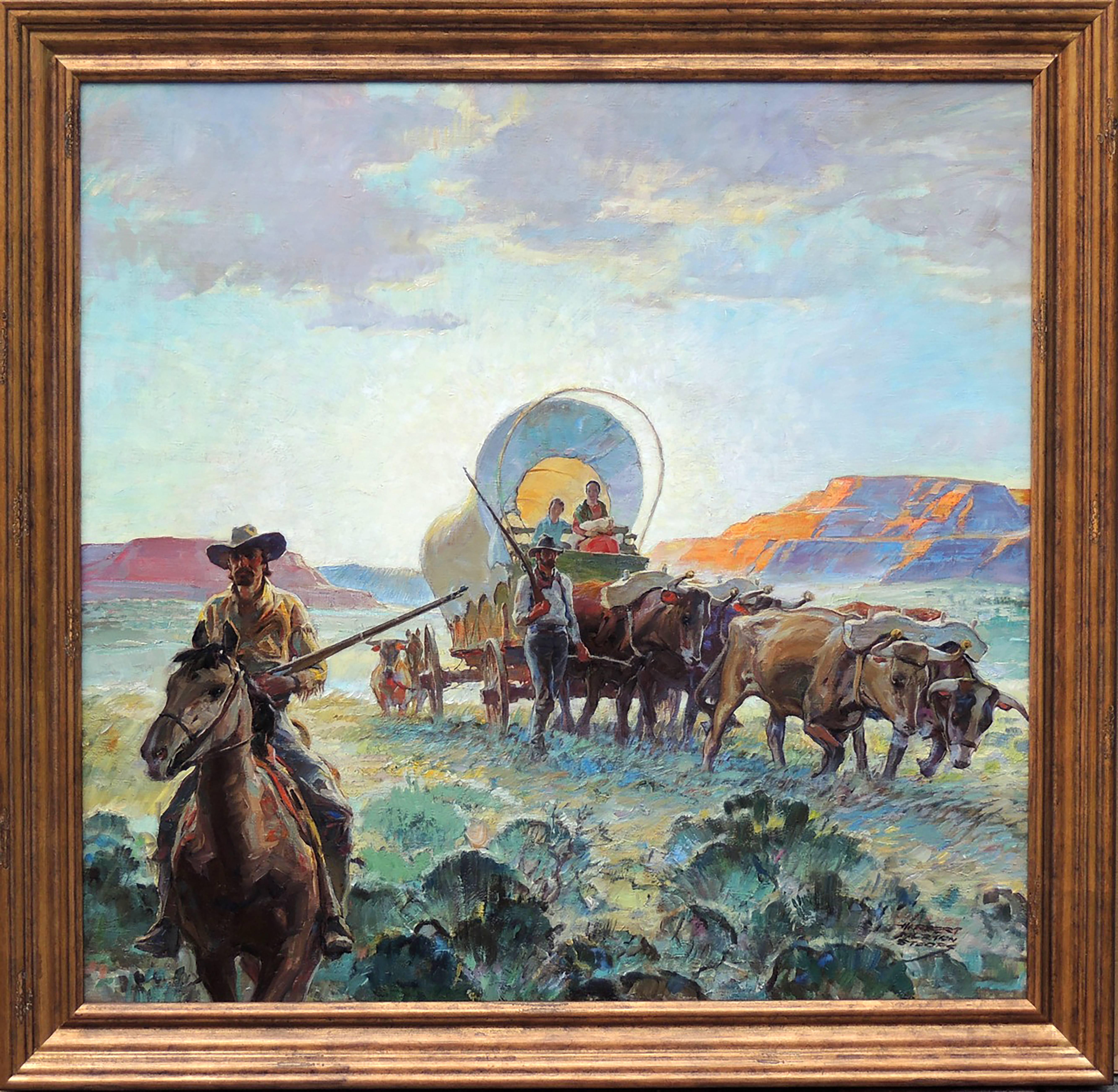 New Departure: Pioneers for Fifty Years - Painting by Herbert Morton Stoops