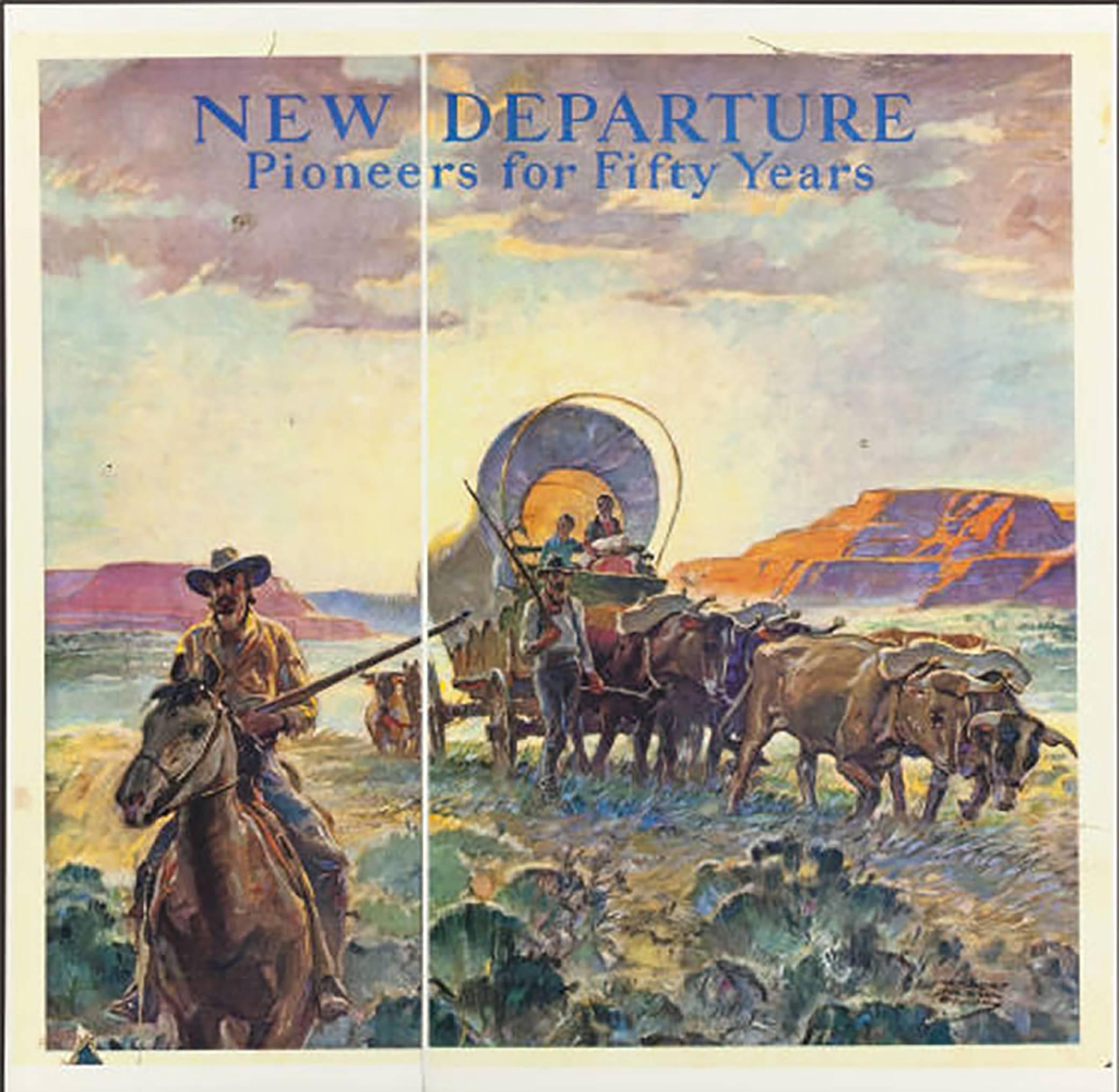 Departure: Pionierinnen für fünfzig Jahre (Grau), Landscape Painting, von Herbert Morton Stoops