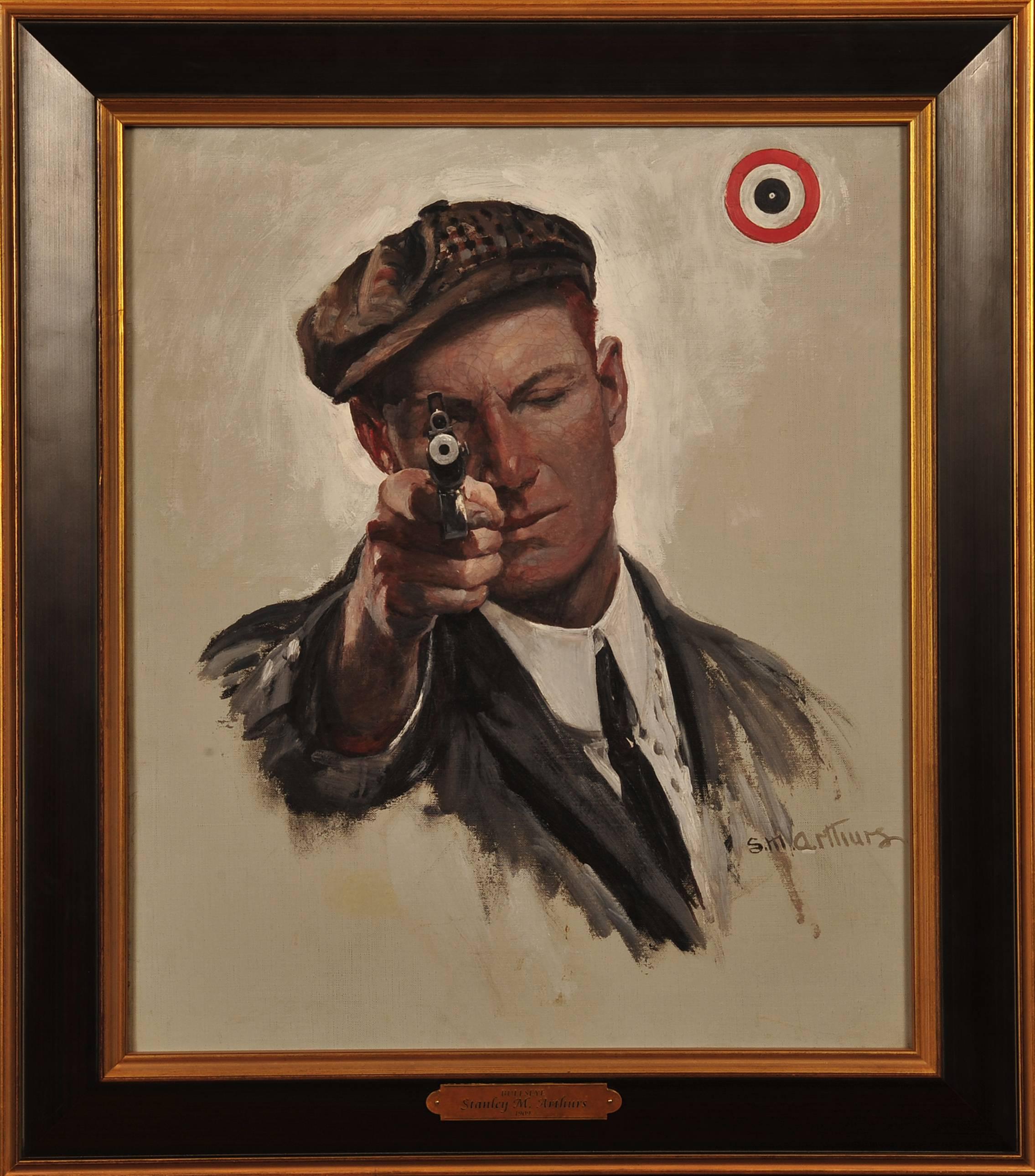 Bulls Eye, copertina del Saturday Evening Post - Painting di Stanley Massey Arthurs