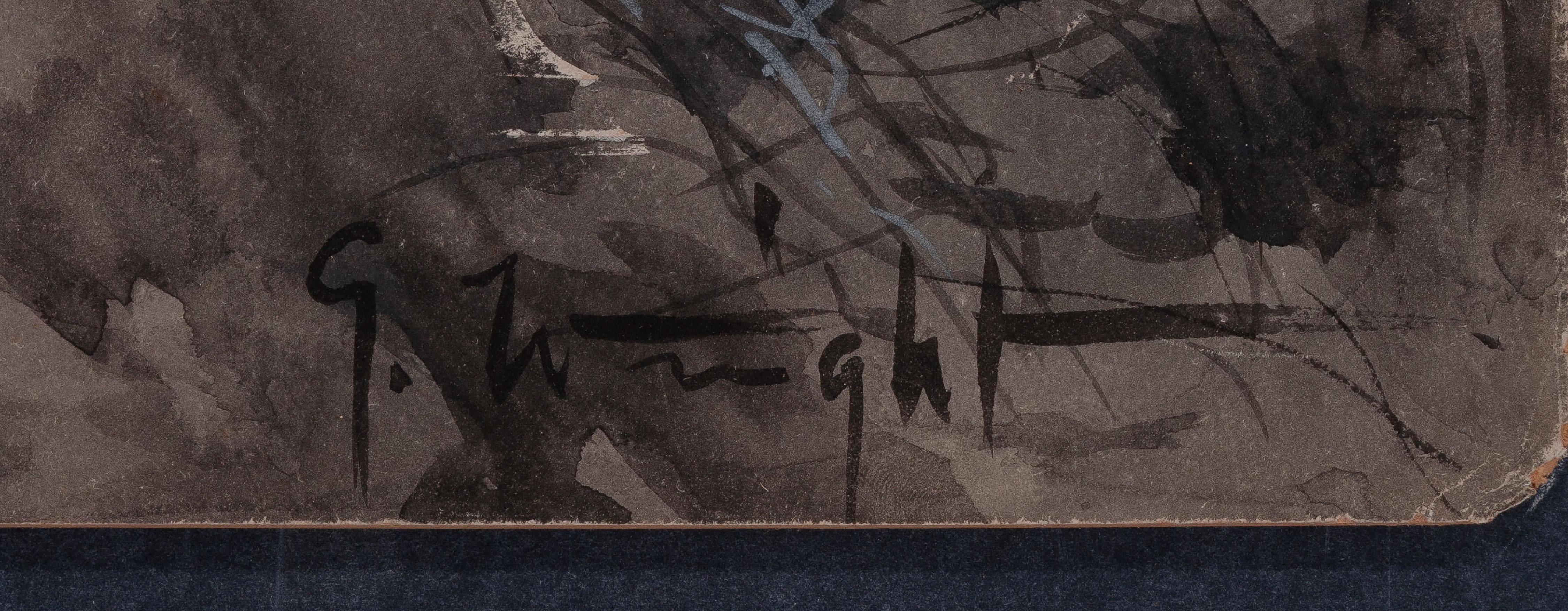 Figura nella foresta - Painting di George Hand Wright