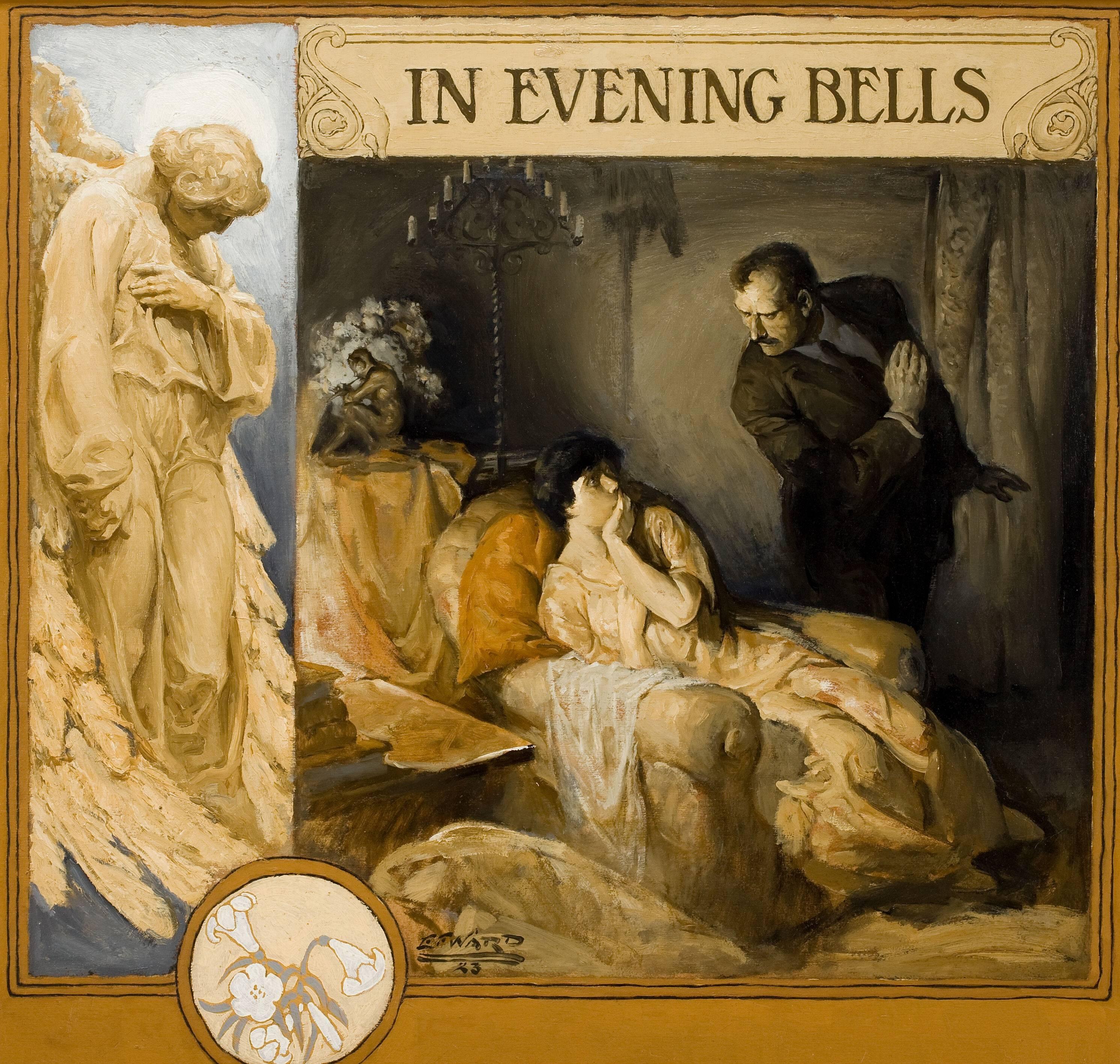 In Evening Bells, Back Book Cover - Painting by Edmund Ward