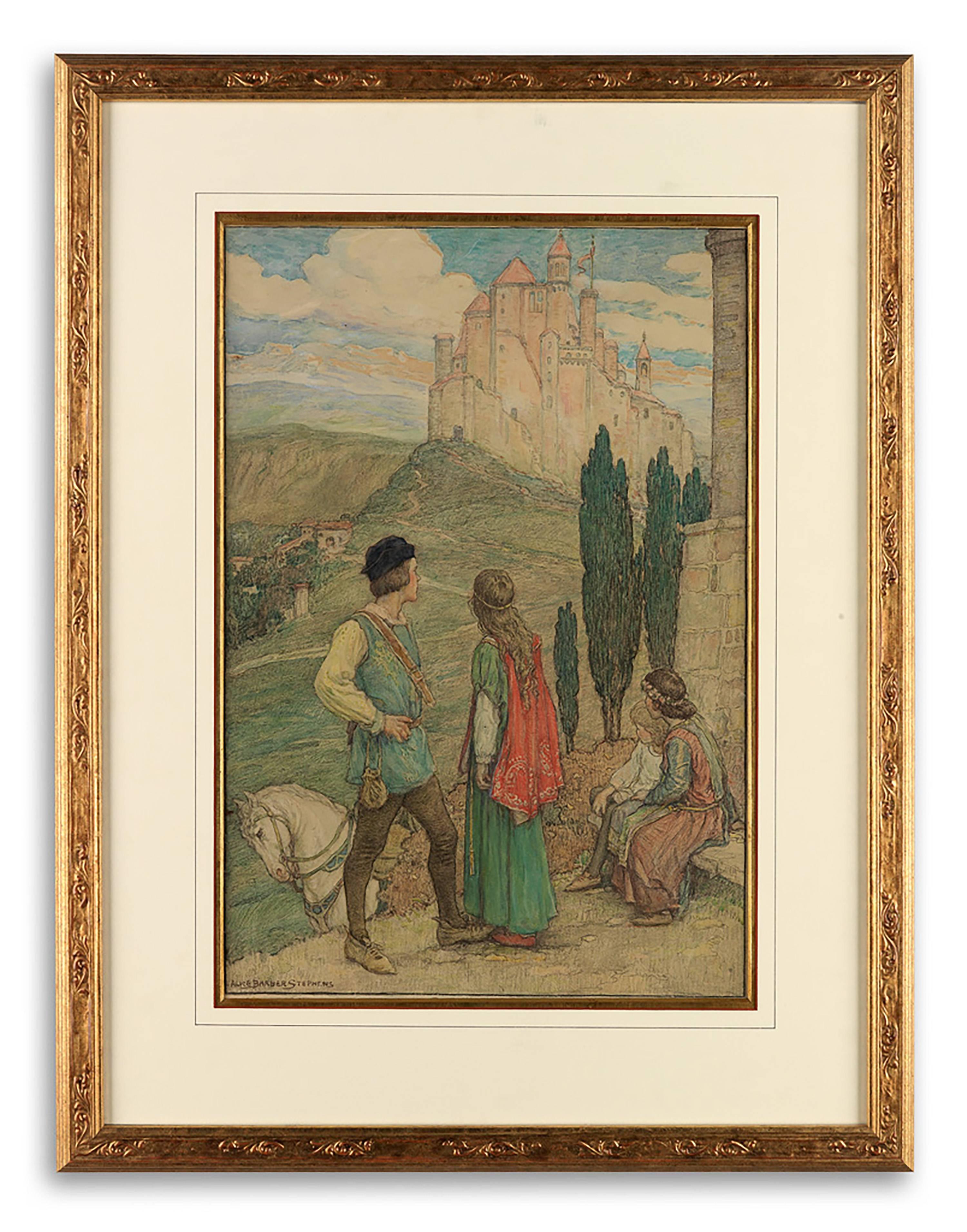 Approaching the Castle - Art by Alice Barber Stephens