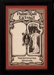 Extracto de malta Pabst, Anuncio original, estilo Art Nouveau, Milwaukee