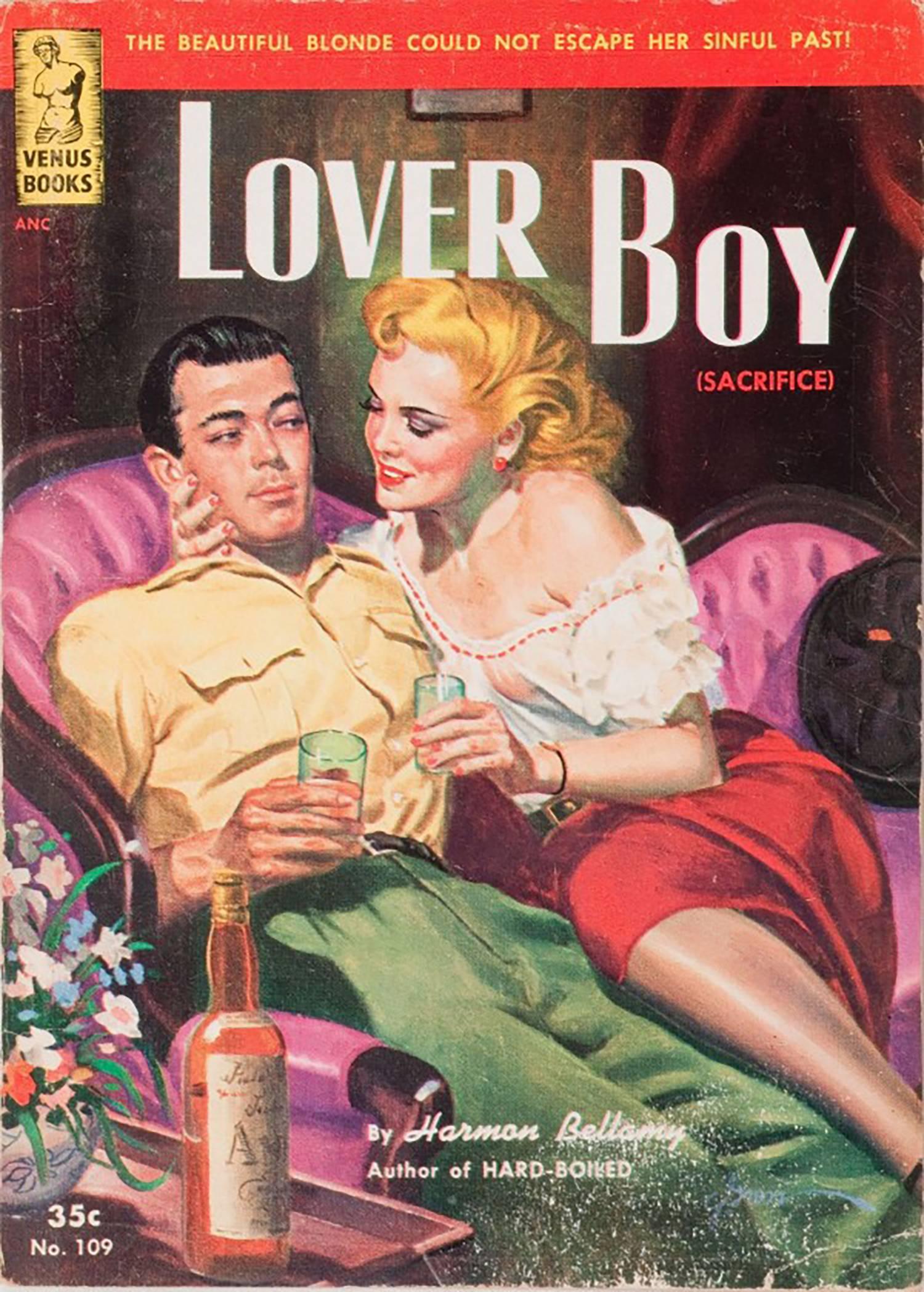 Lover Boy, Paperback Cover - Painting by George Gross