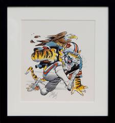 Auburn University Tigers Football Illustration; Original Art