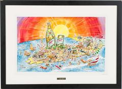 Miller High Life "Spring Break" Advertising Painting; Original Art