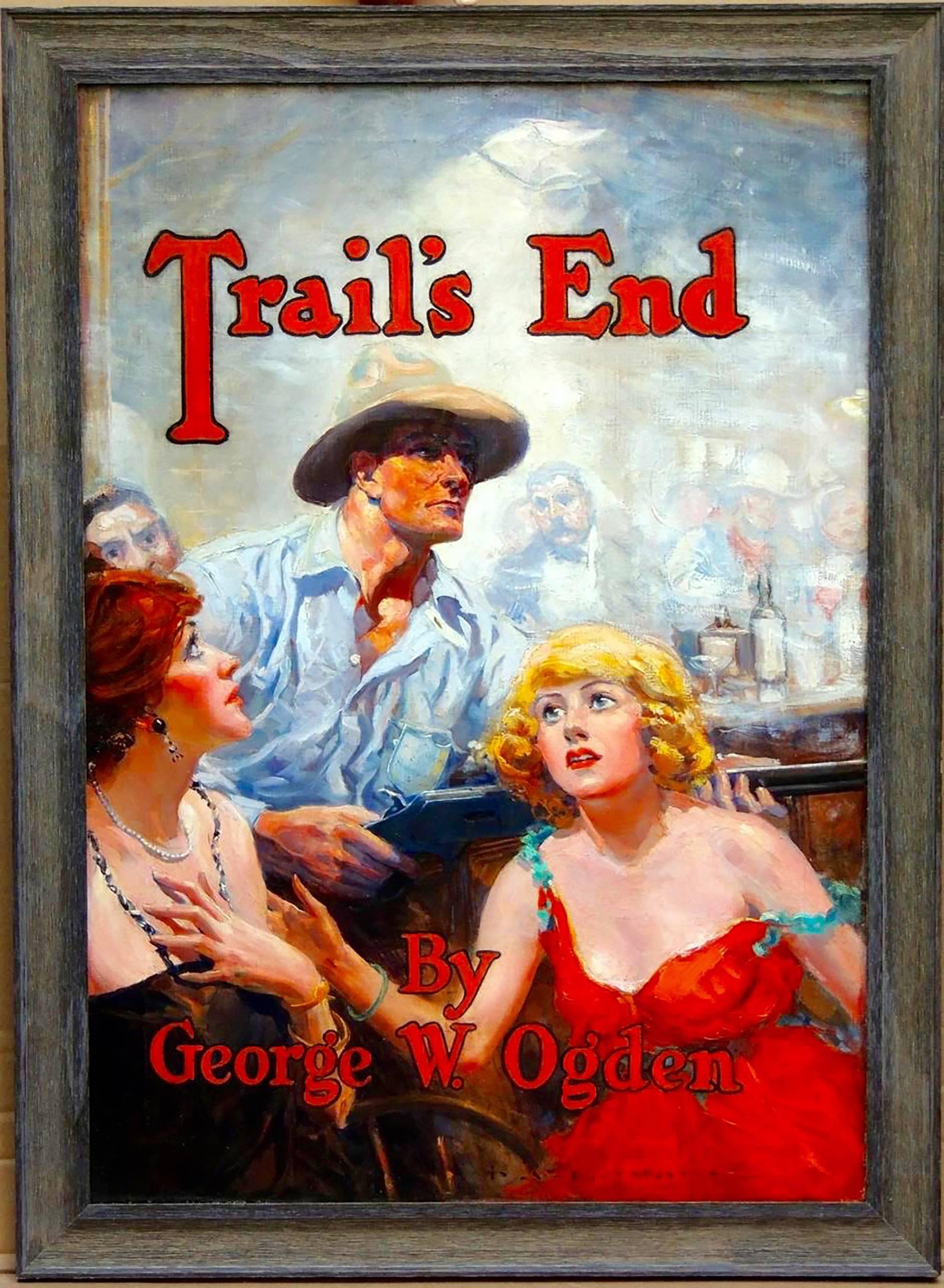 Trail's End, Book Illustration - Painting by Percy van Eman Ivory