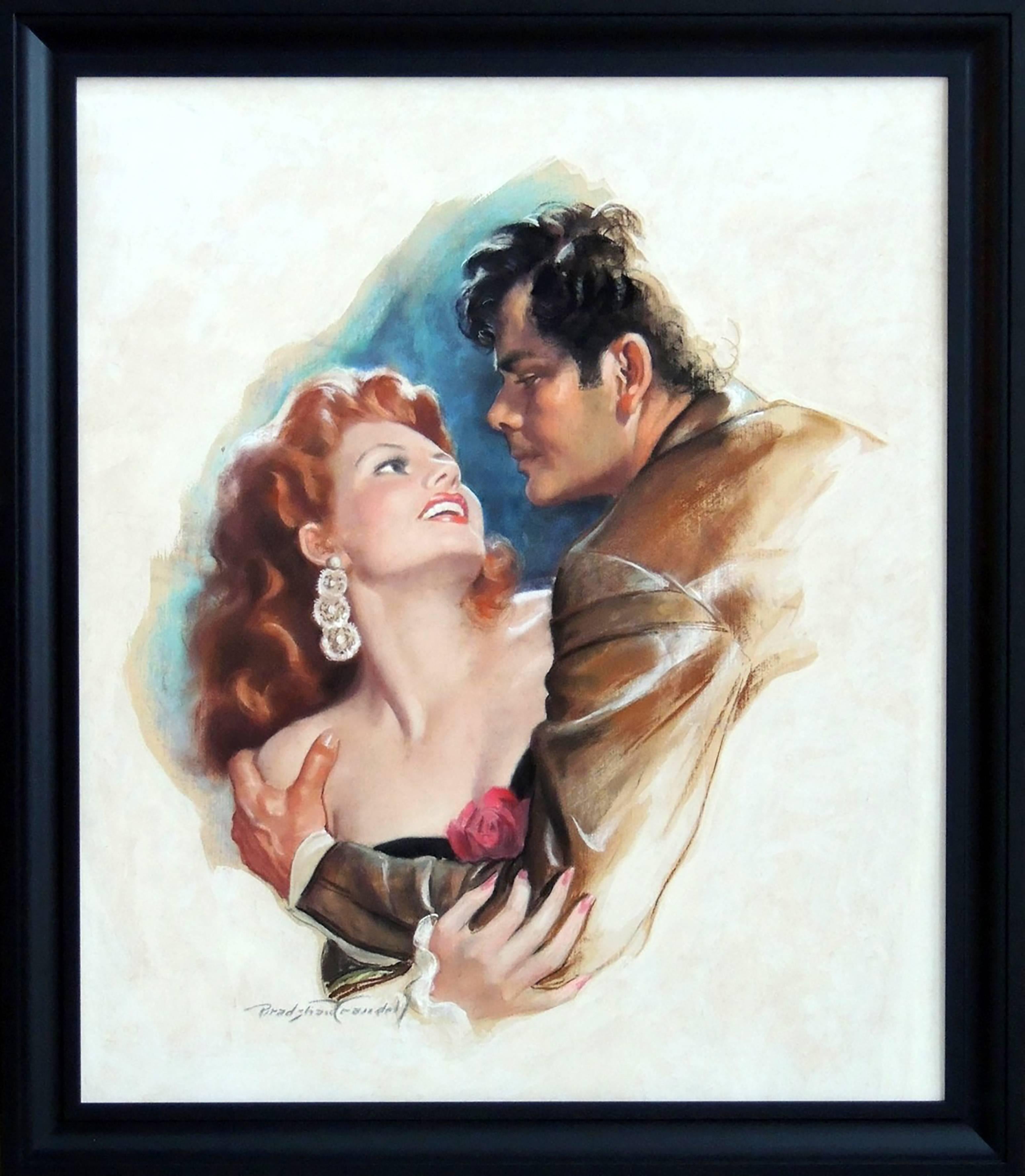 Rita Hayworth & Glen Ford, Movie Poster Illustration - Art by Bradshaw Crandell