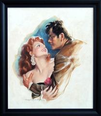 Rita Hayworth & Glen Ford, Movie Poster Illustration