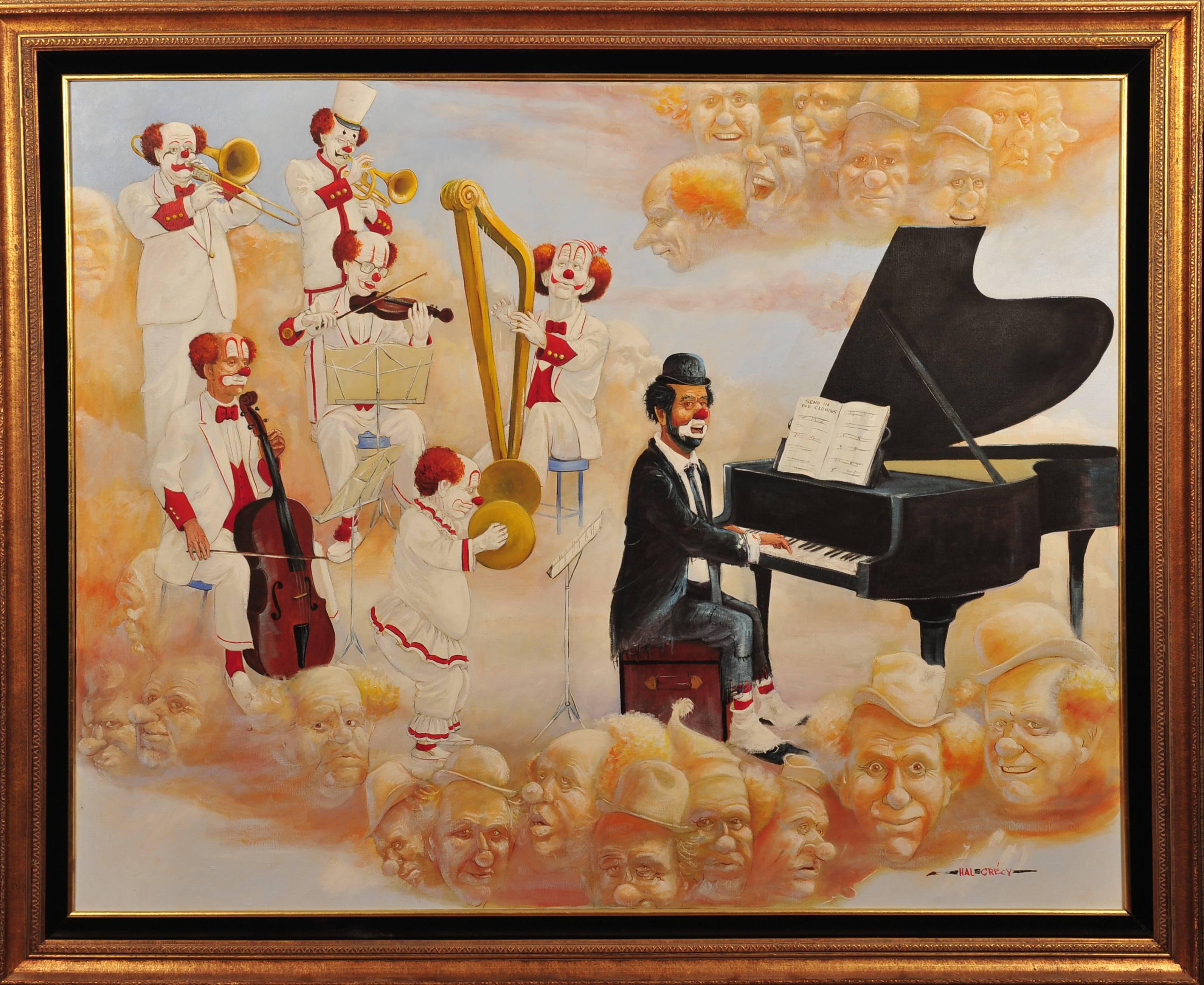 Clown Heaven - Painting by Hal Crecy