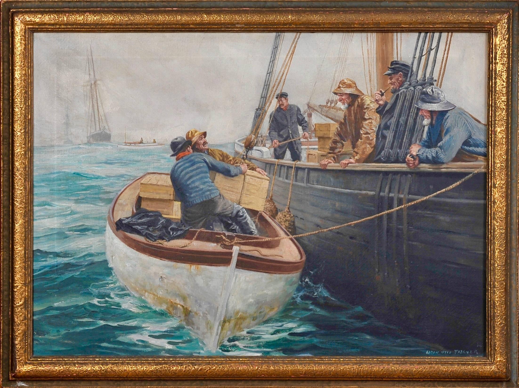 Cargo Transfer - Painting by Anton Otto Fischer