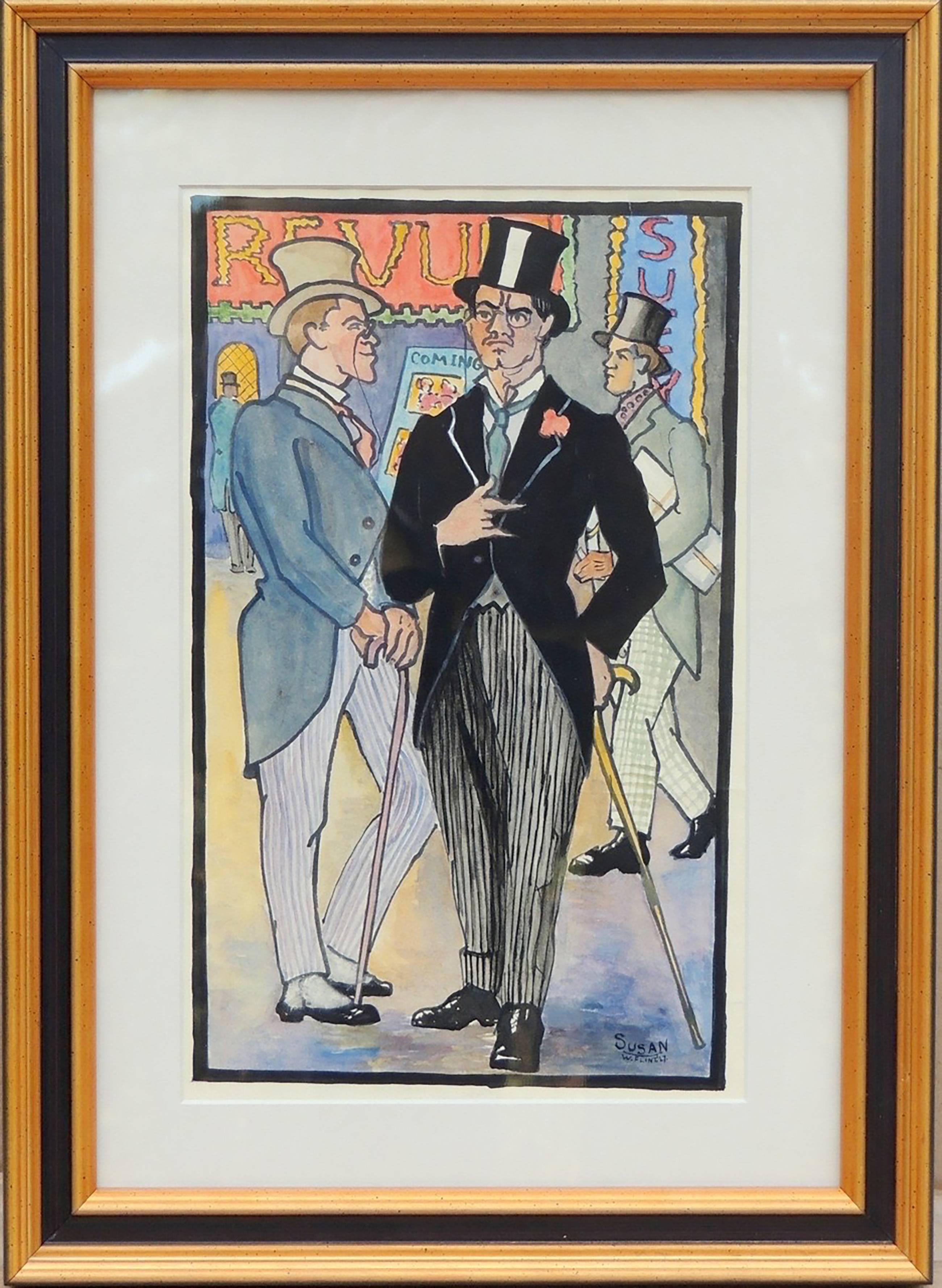 Standing Gentlemen - Art by Susan Flint