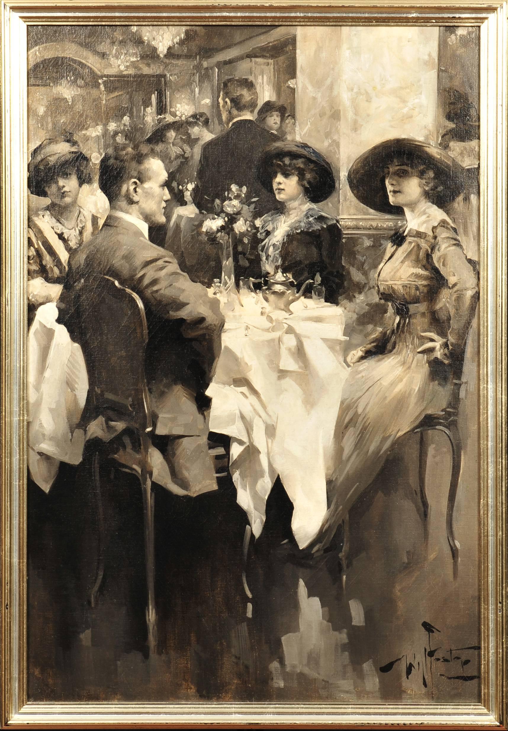 Untitled, Harper's Monthly 1917 - Painting by William Frederick Foster