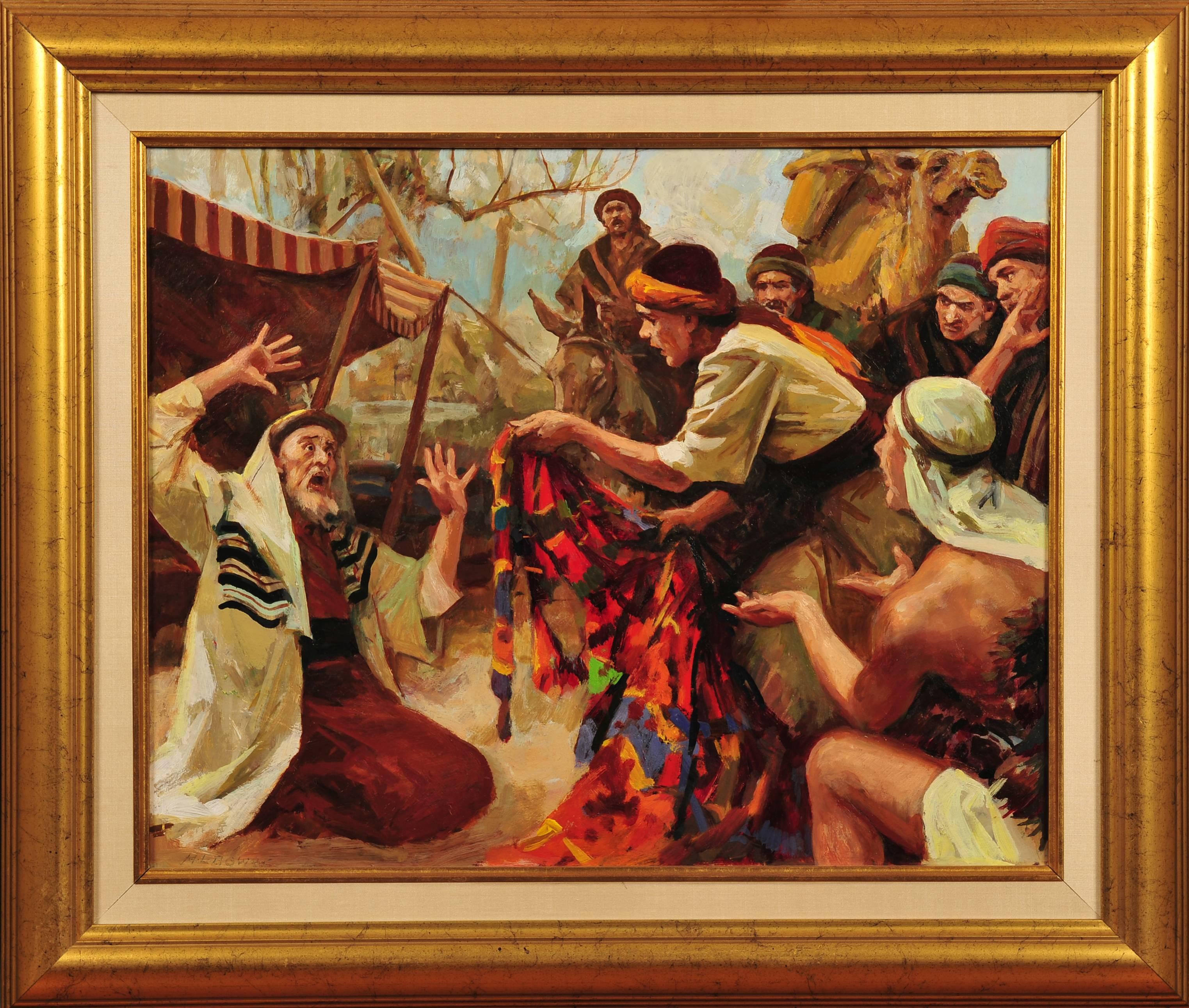 Ladrón, ilustración bíblica - Painting de Maurice L. Bower