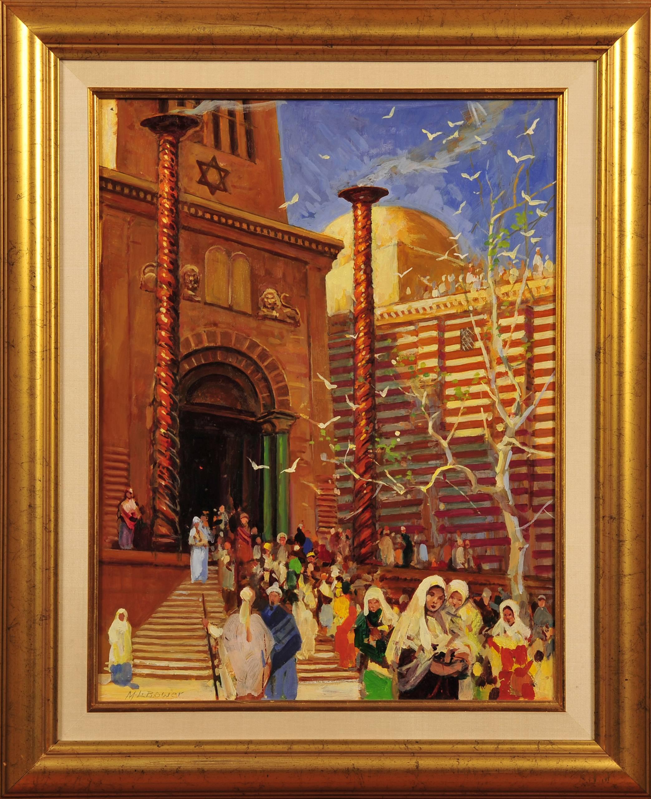 The Holy Temple, Biblical Illustration - Painting by Maurice L. Bower