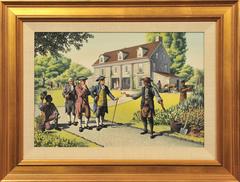 "John Bartram nei suoi giardini botanici" - Pubblicità del whisky di Philadelphia