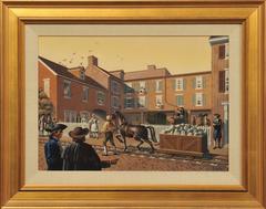 "Ferrovia sperimentale che passa davanti al Bull's Head Inn" Pubblicità del whisky di Filadelfia