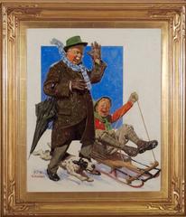 Sledding, Capper's Farmer Magazine Cover