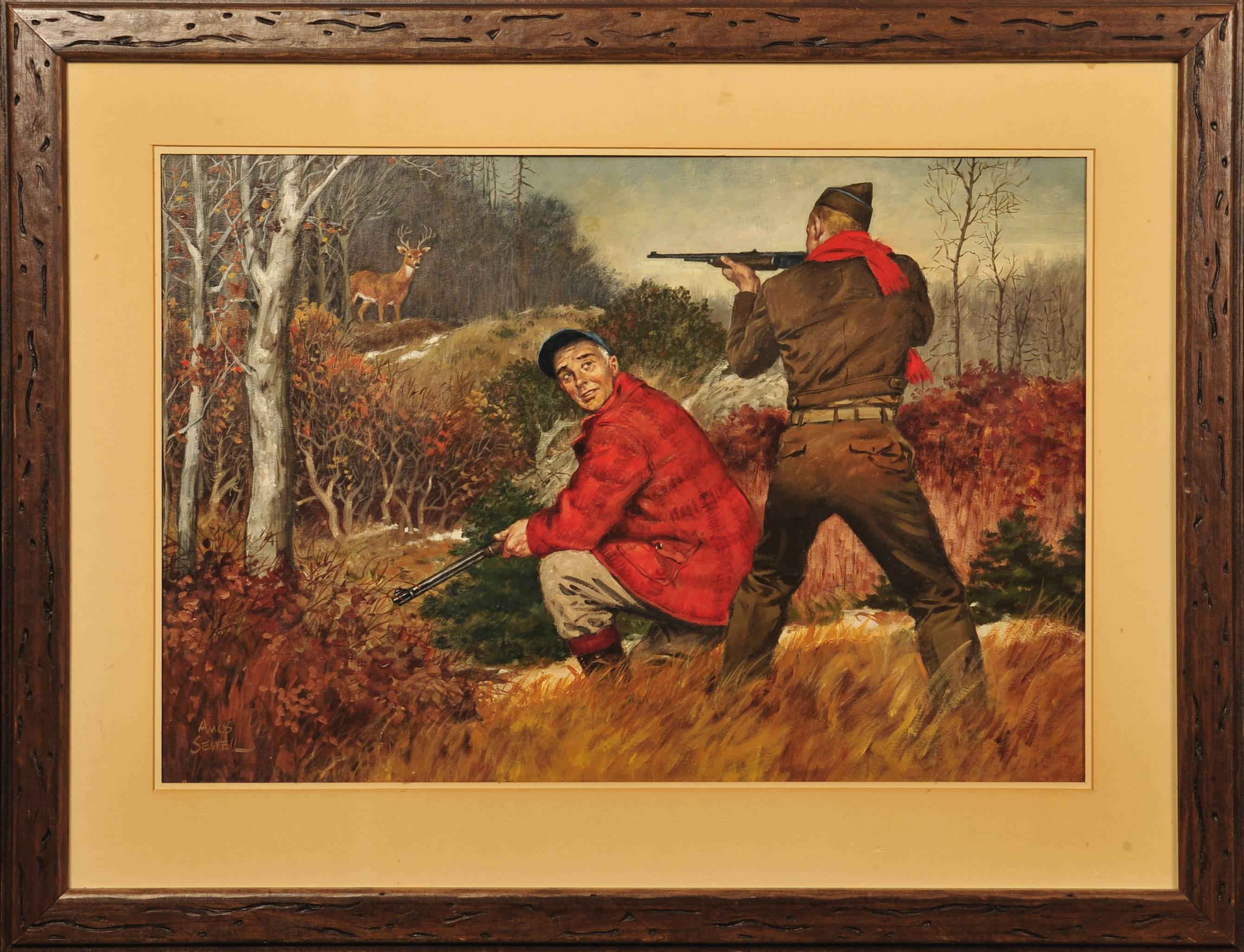 Soldier and Hunter - Painting by Amos Sewell