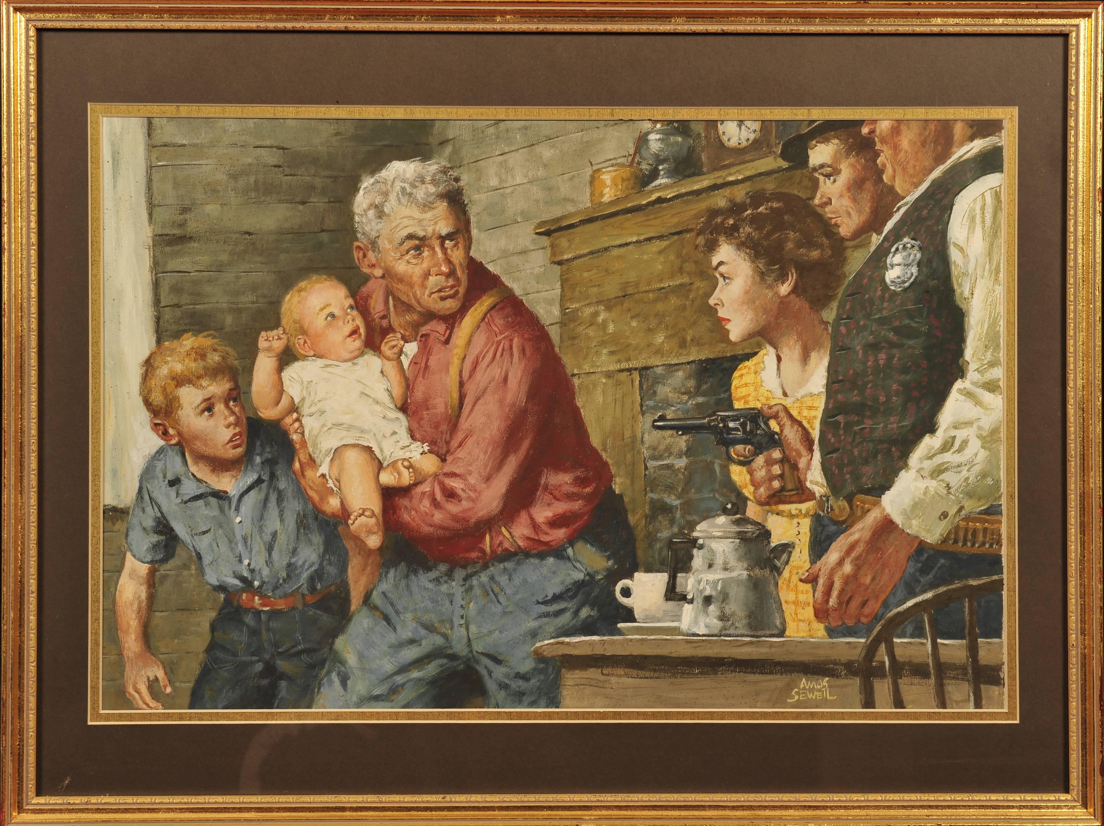 The Well Meaning Kidnapper - Painting by Amos Sewell