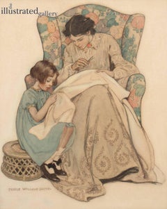 The Sewing Lesson, Collier's Magazine Cover