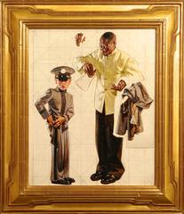 Preliminary Study for a Saturday Evening Post Cover "Tipping the Porter"