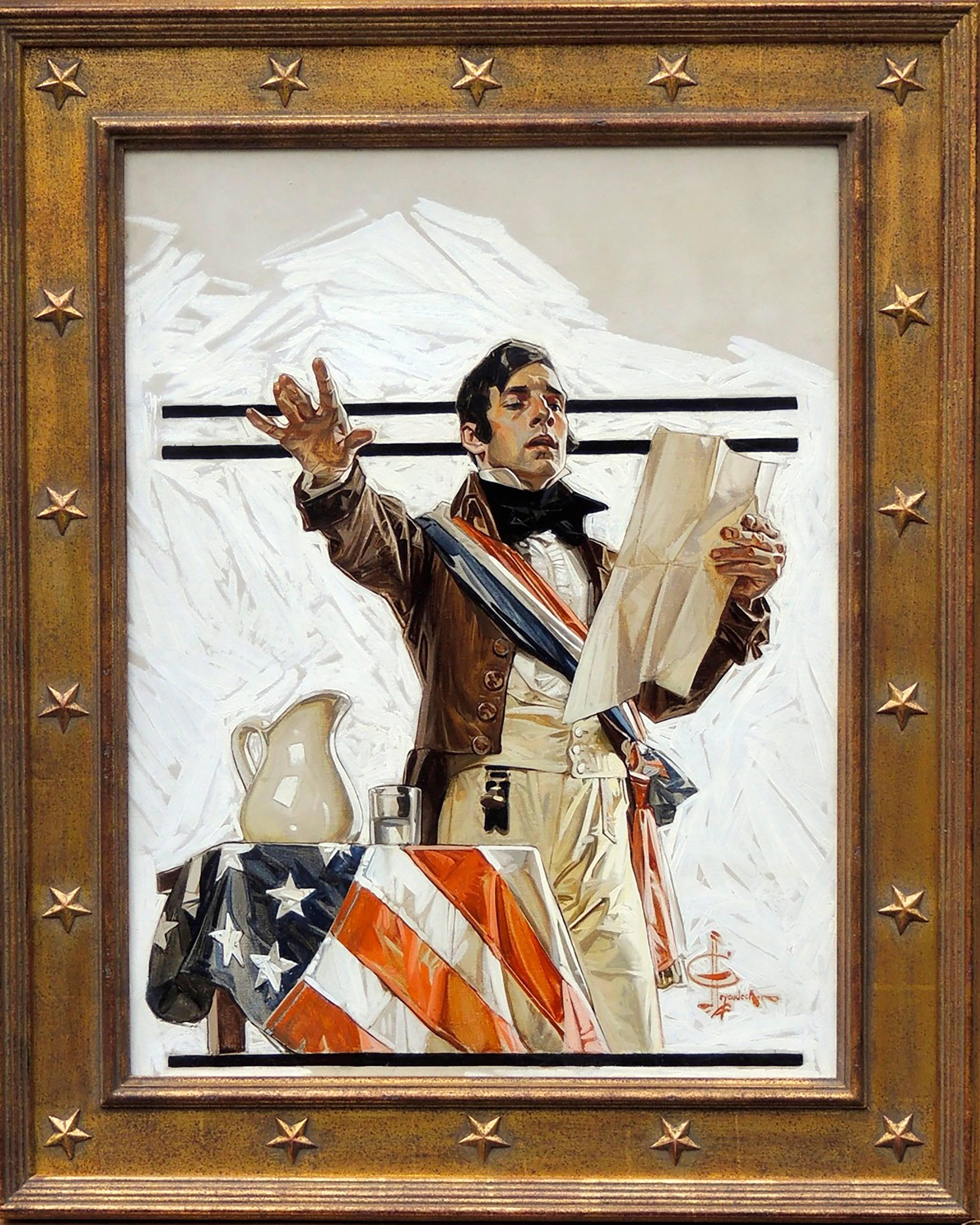 July 4th Edition, Saturday Evening Post Cover - Painting by Joseph Christian Leyendecker