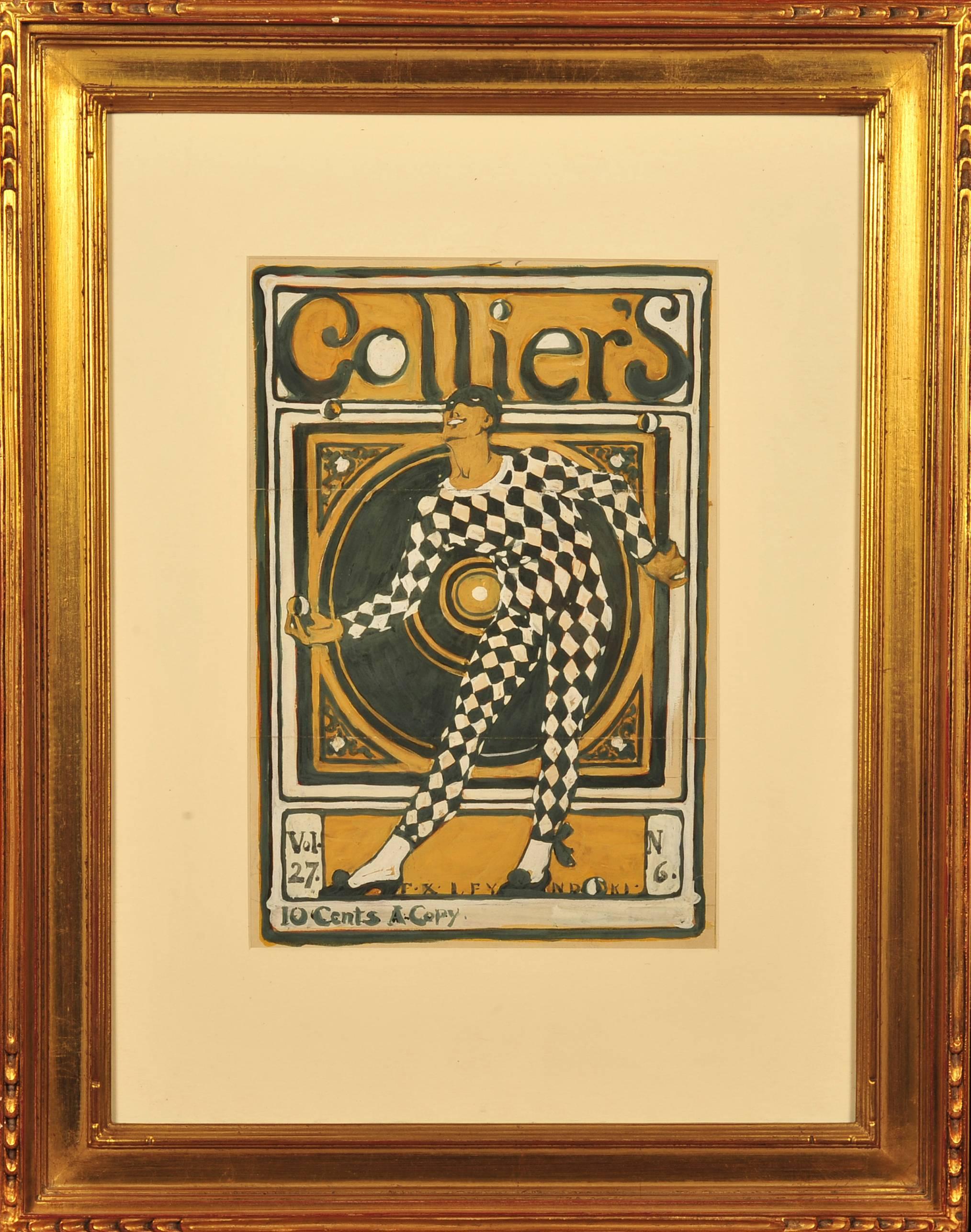 Étude pour la couverture du magazine Collier's - Painting de Frank Xavier Leyendecker