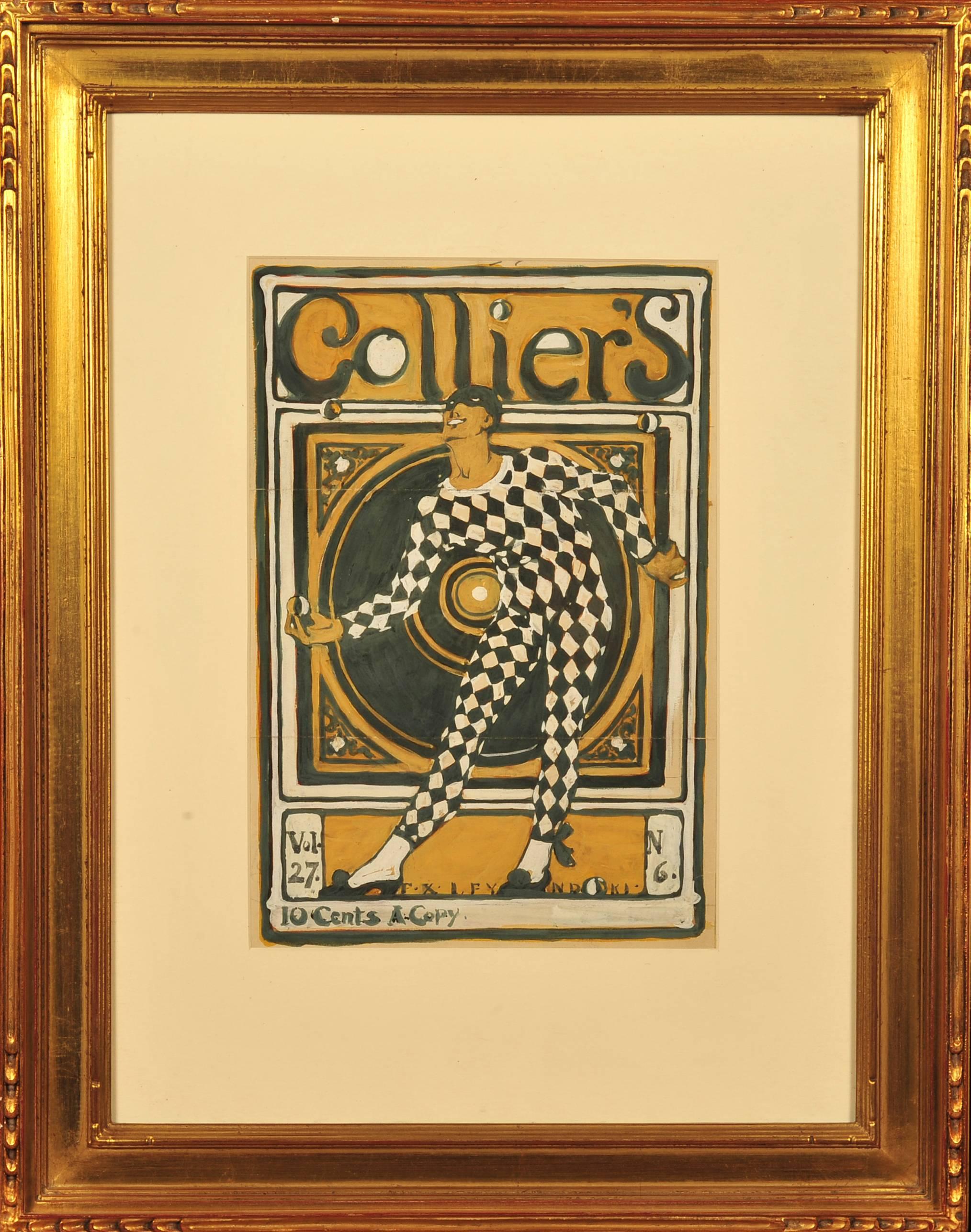 Estudio para la portada de la revista Collier's - Painting de Frank Xavier Leyendecker