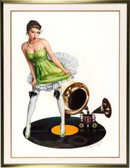 Jeune fille avec Victrola
