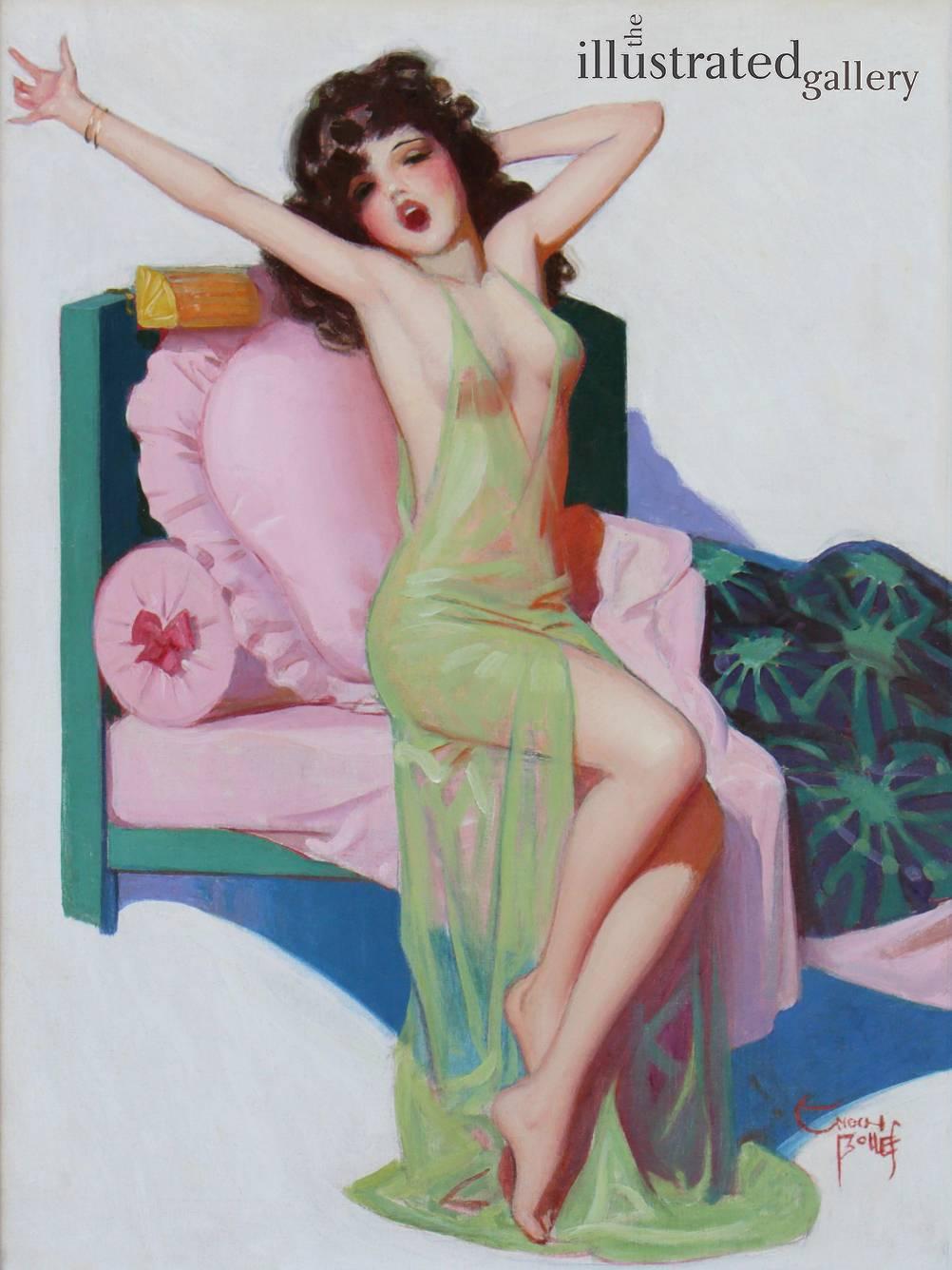 Enoch Bolles Figurative Painting - Pep Stories Magazine Cover