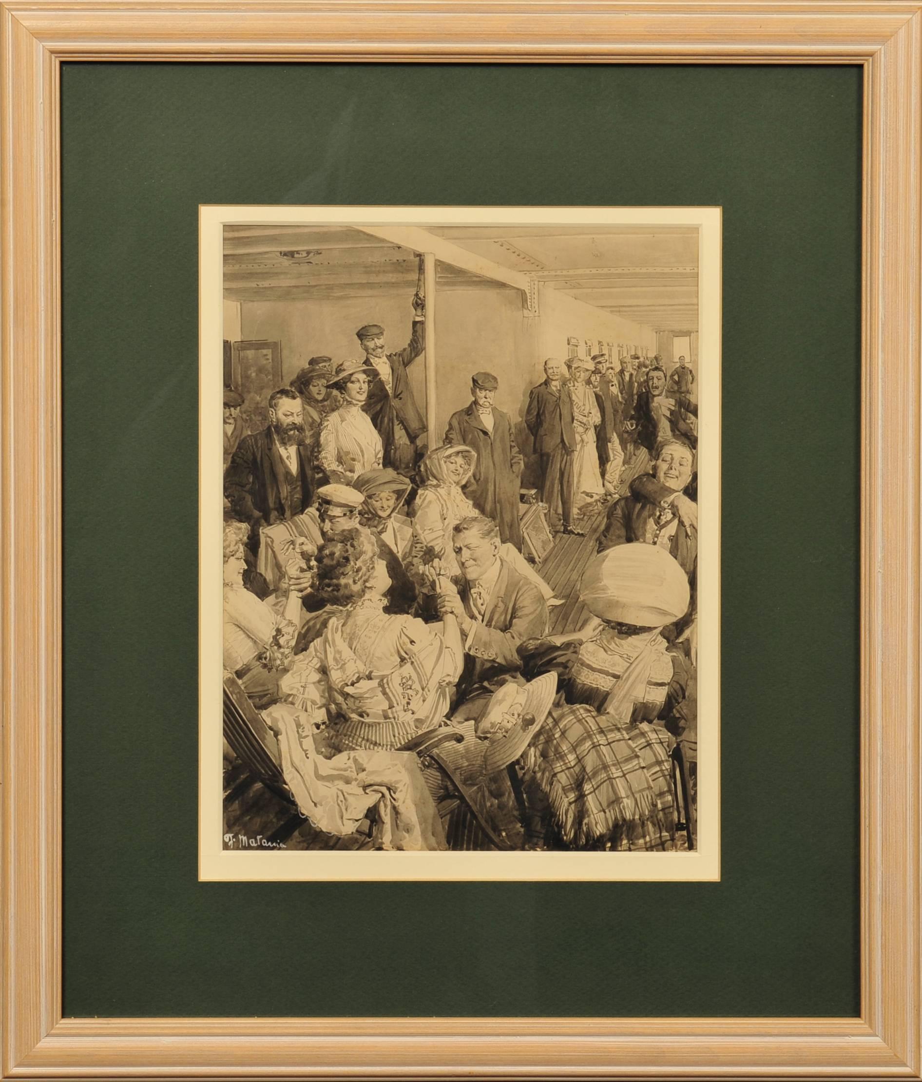 Among Strangers and Friends - Art by Fortunino Matania