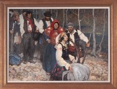 Des gitans en pause dans une clairière