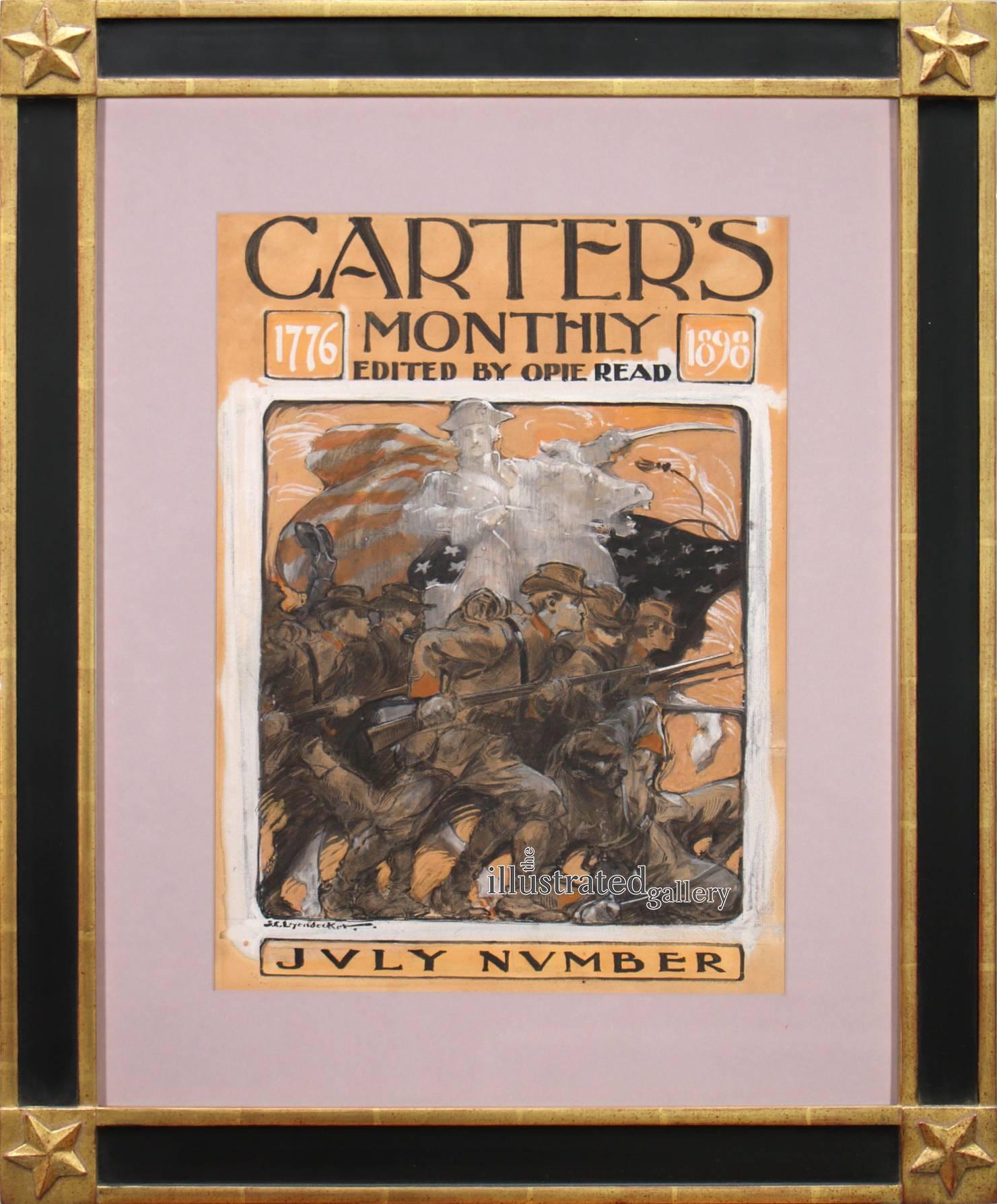 The Soldiers' Charge, Carter's Monthly Magazine Cover - Painting by Joseph Christian Leyendecker