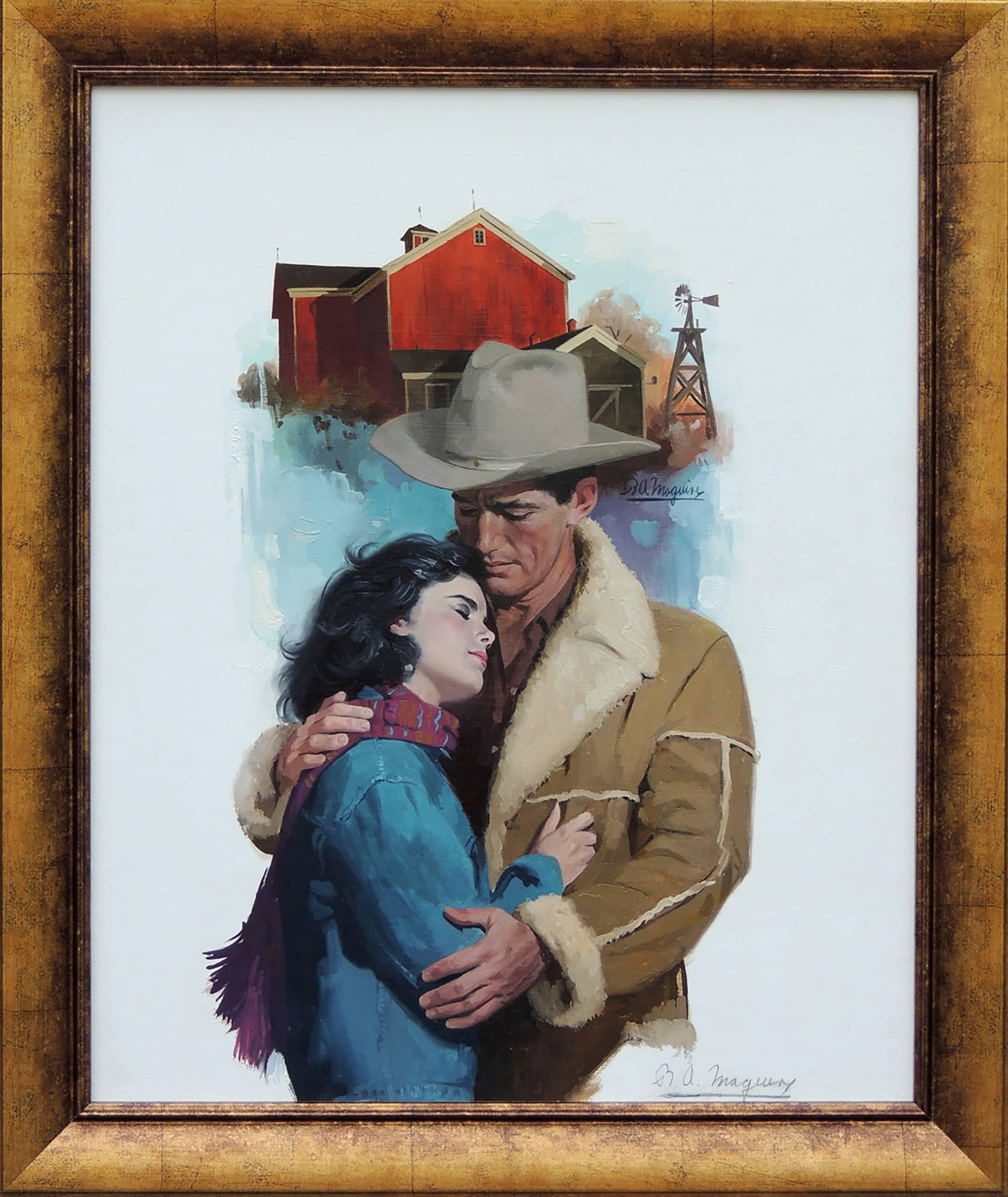Leftover Love, Paperback Cover - Painting by Robert Maguire