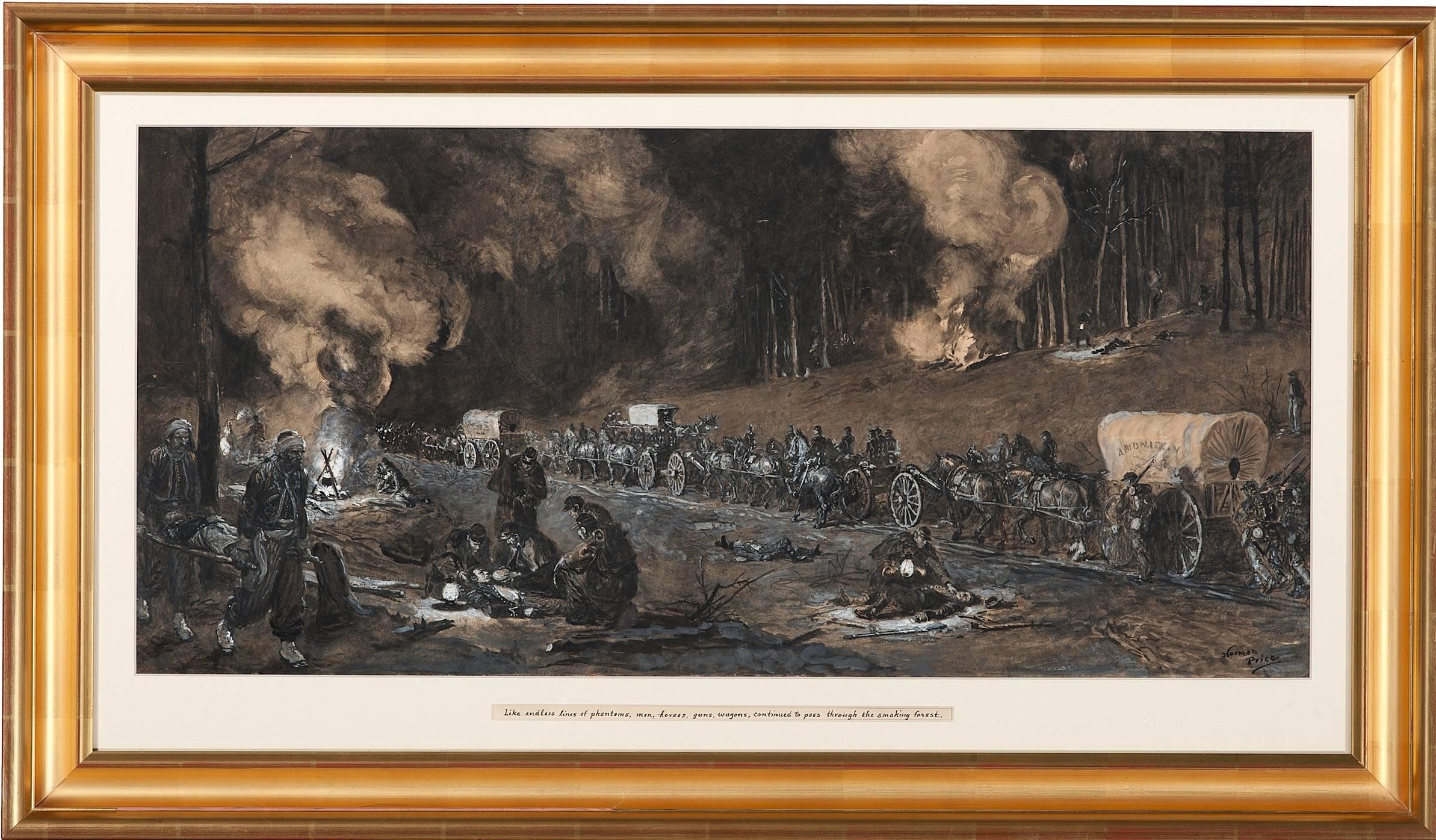 The Battle of the Wilderness - Painting by Norman Price