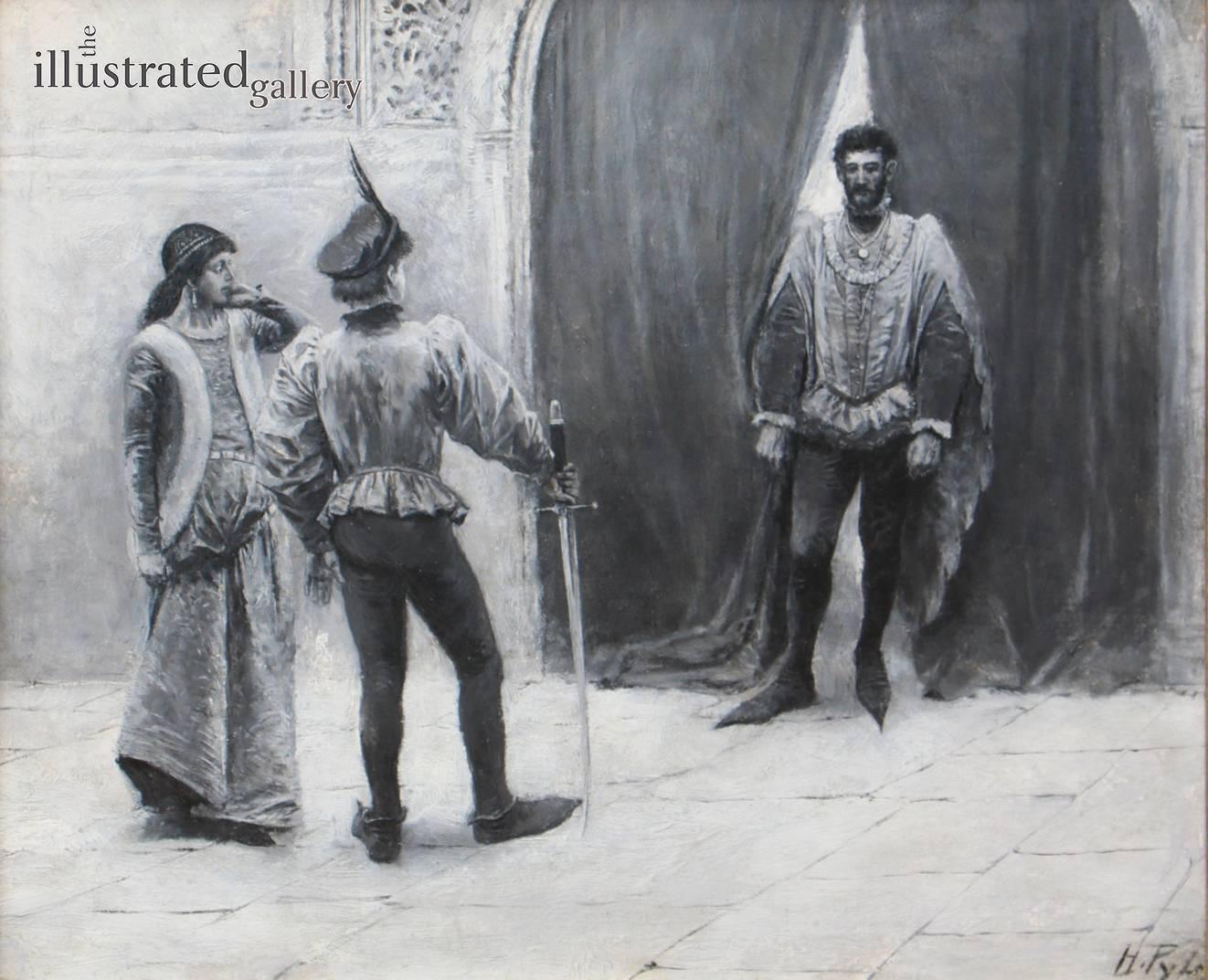 Figurative Painting de Howard Pyle - Sorprendido por el héroe