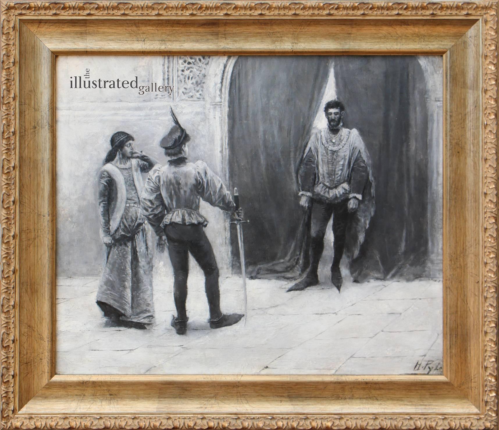 Sorprendido por el héroe - Painting de Howard Pyle