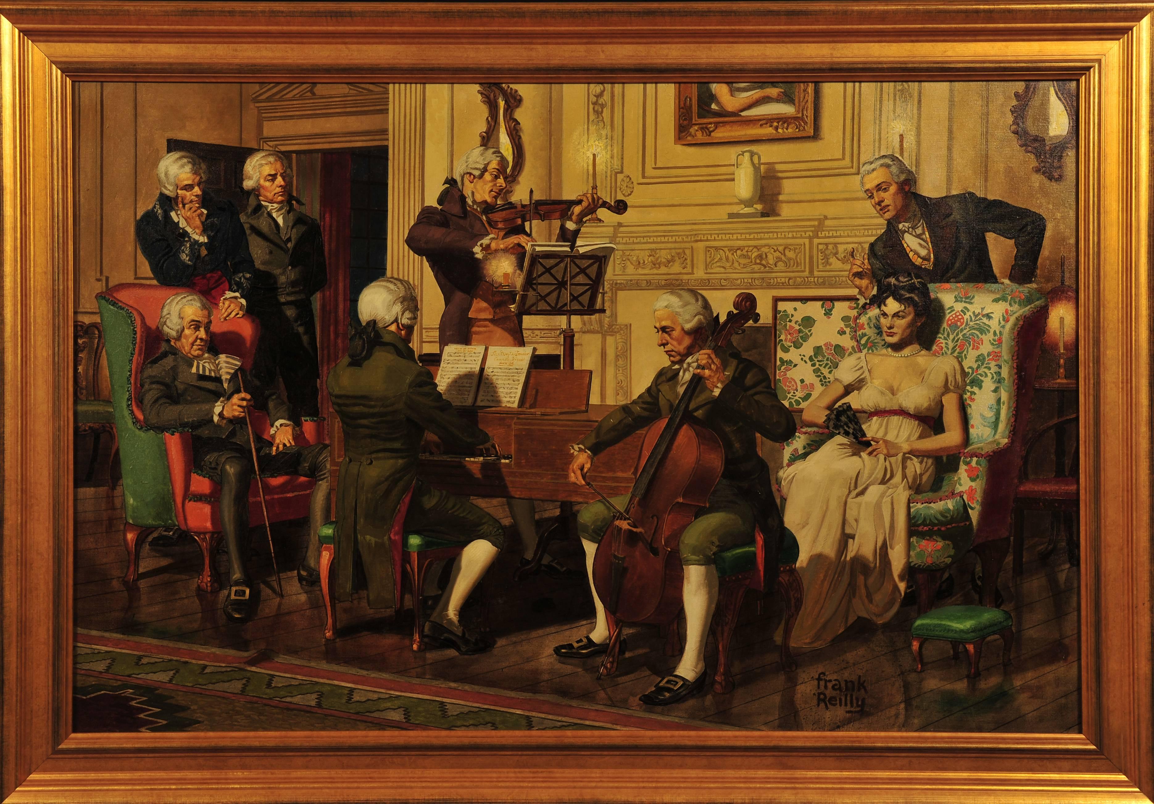 Colonists Playing Music - Painting by Frank J. Reilly