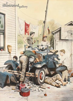 Working on the Jalopy, Saturday Evening Post Cover