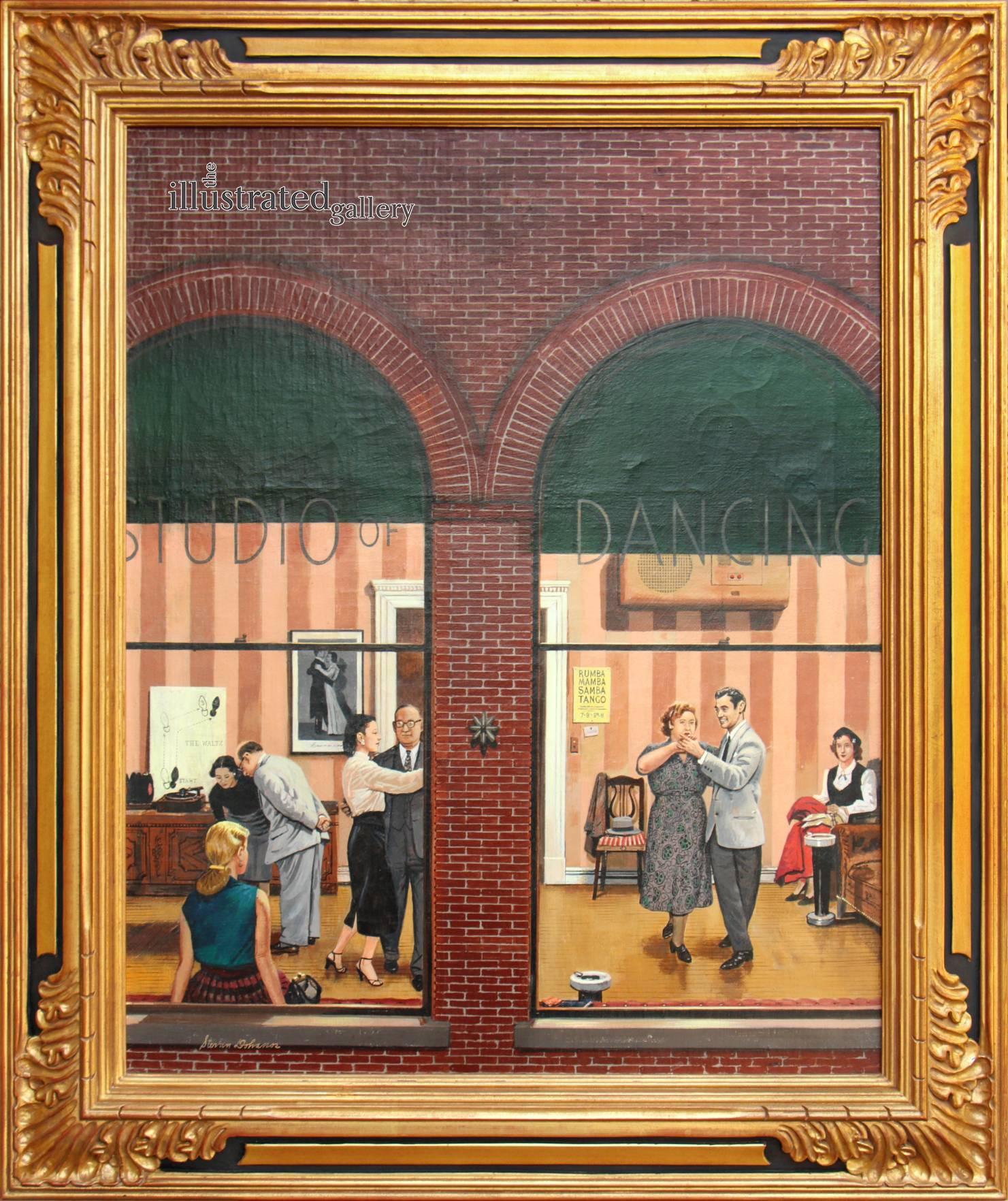 Classe di ballo, copertina del Saturday Evening Post, 1952 - Painting di Stevan Dohanos
