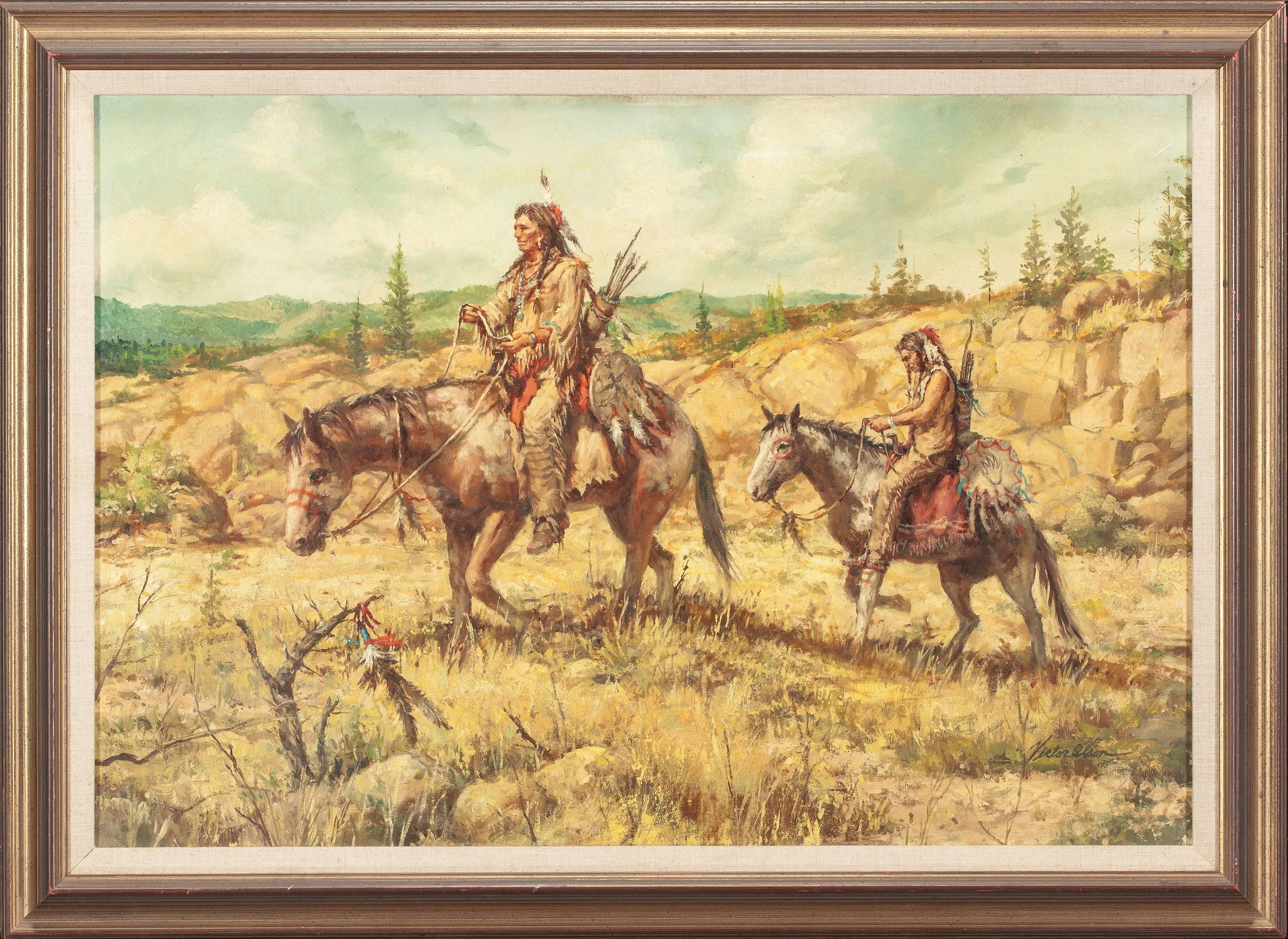 Western Scene - Painting by Victor Olson